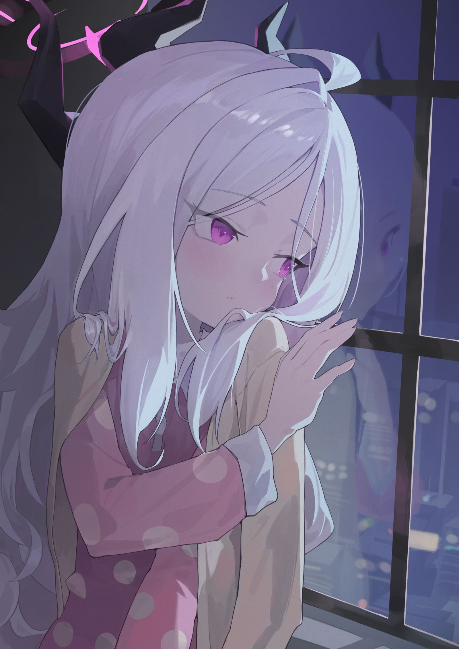 睡衣日奈插画图片壁纸