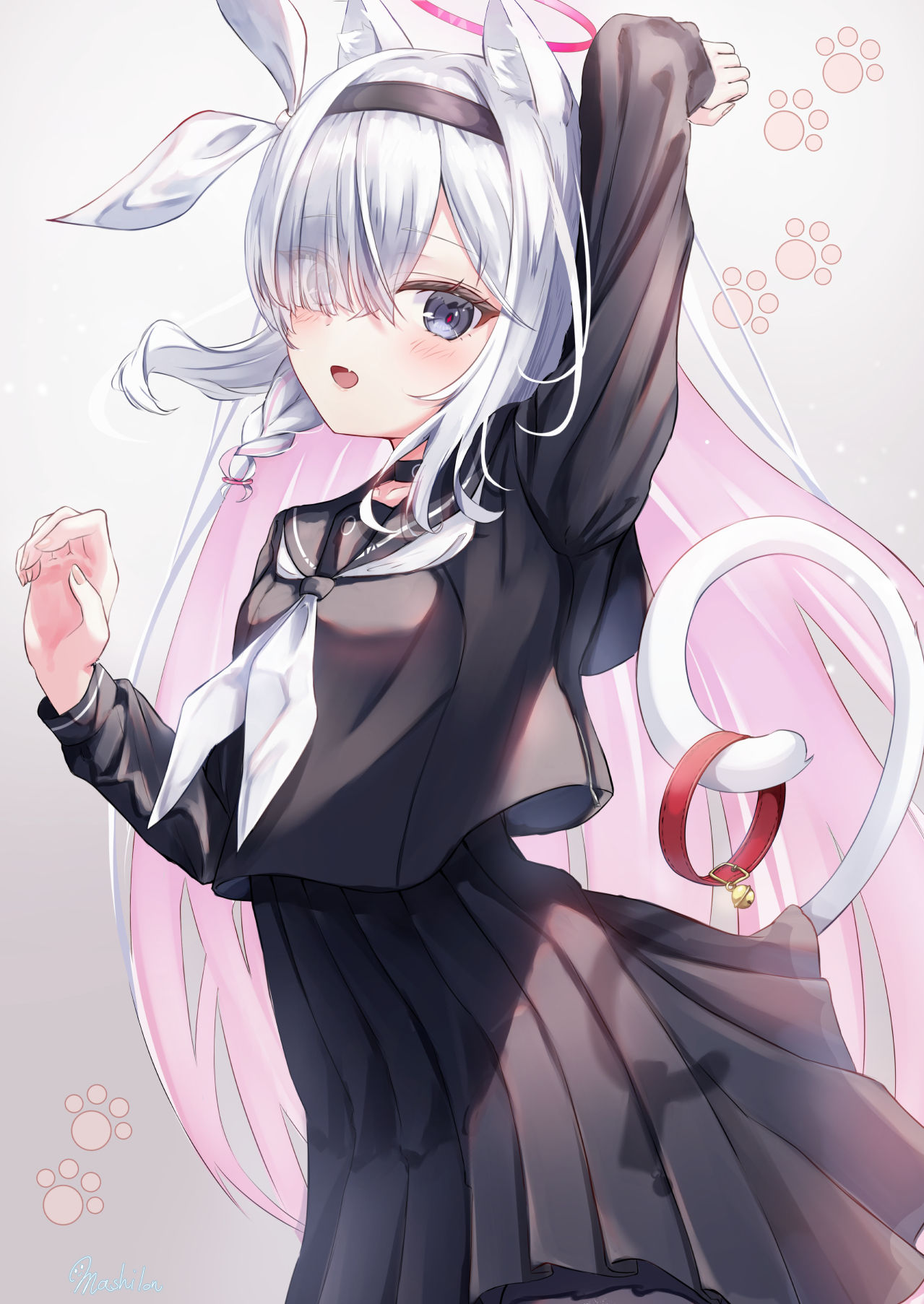猫耳普拉纳插画图片壁纸