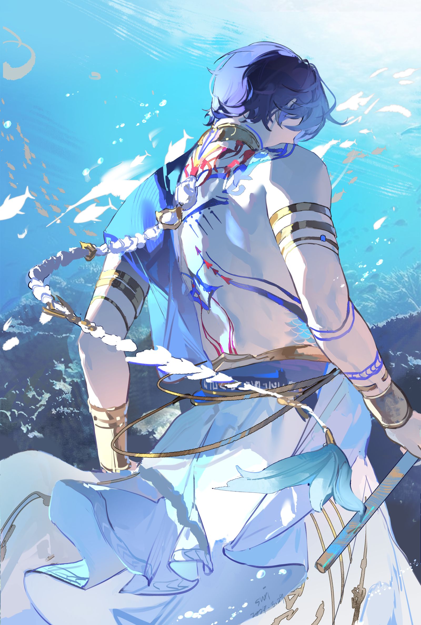 潮汐插画图片壁纸