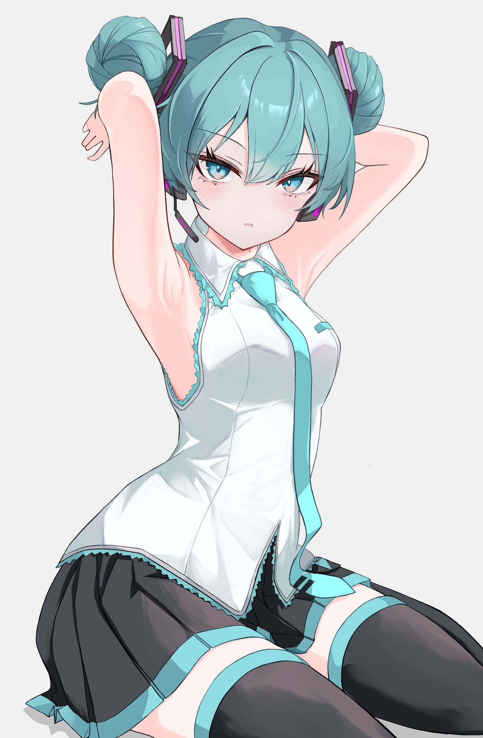 做团子的初音未来插画图片壁纸