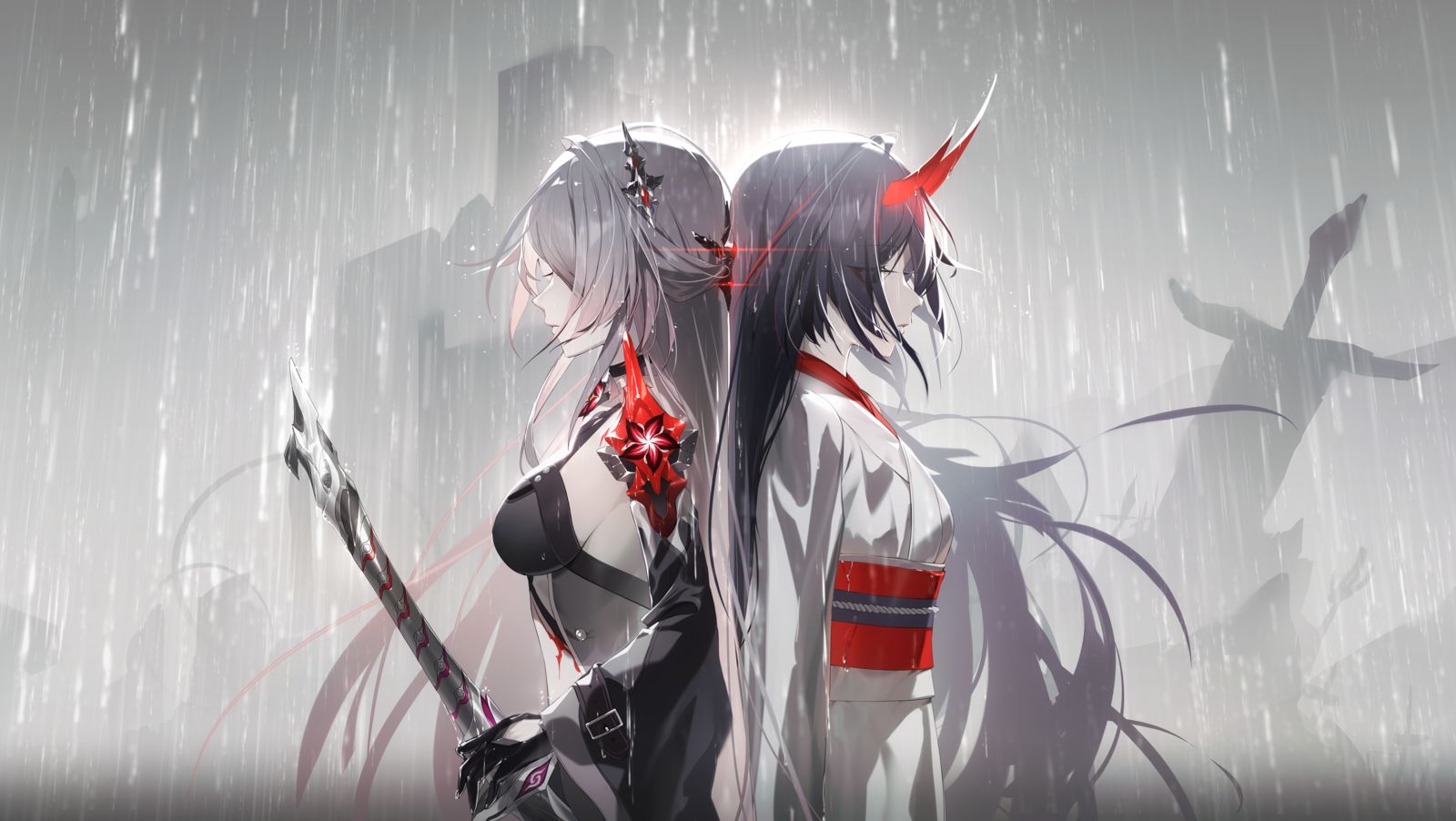 暮雨插画图片壁纸