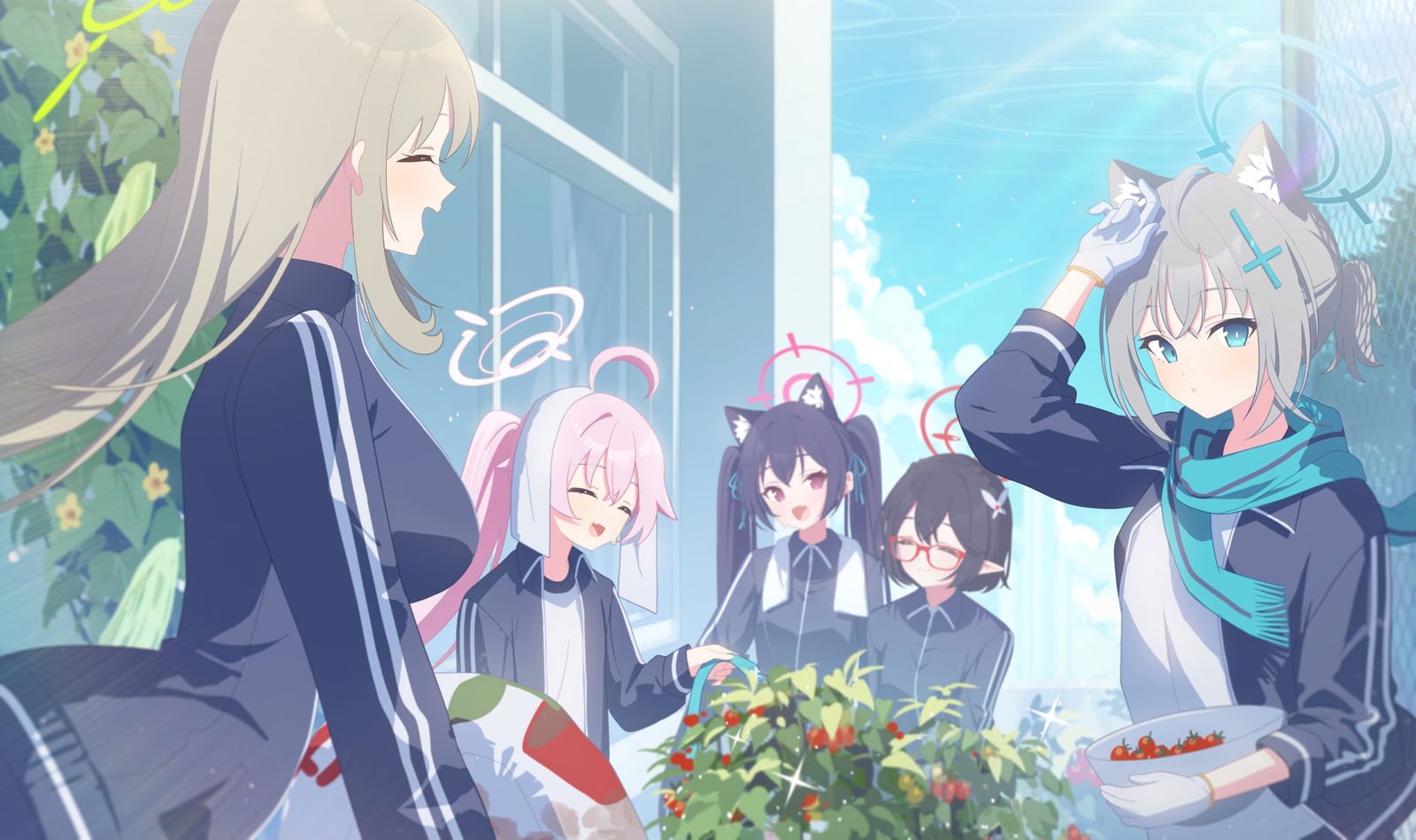 学校菜園！ 插画图片壁纸