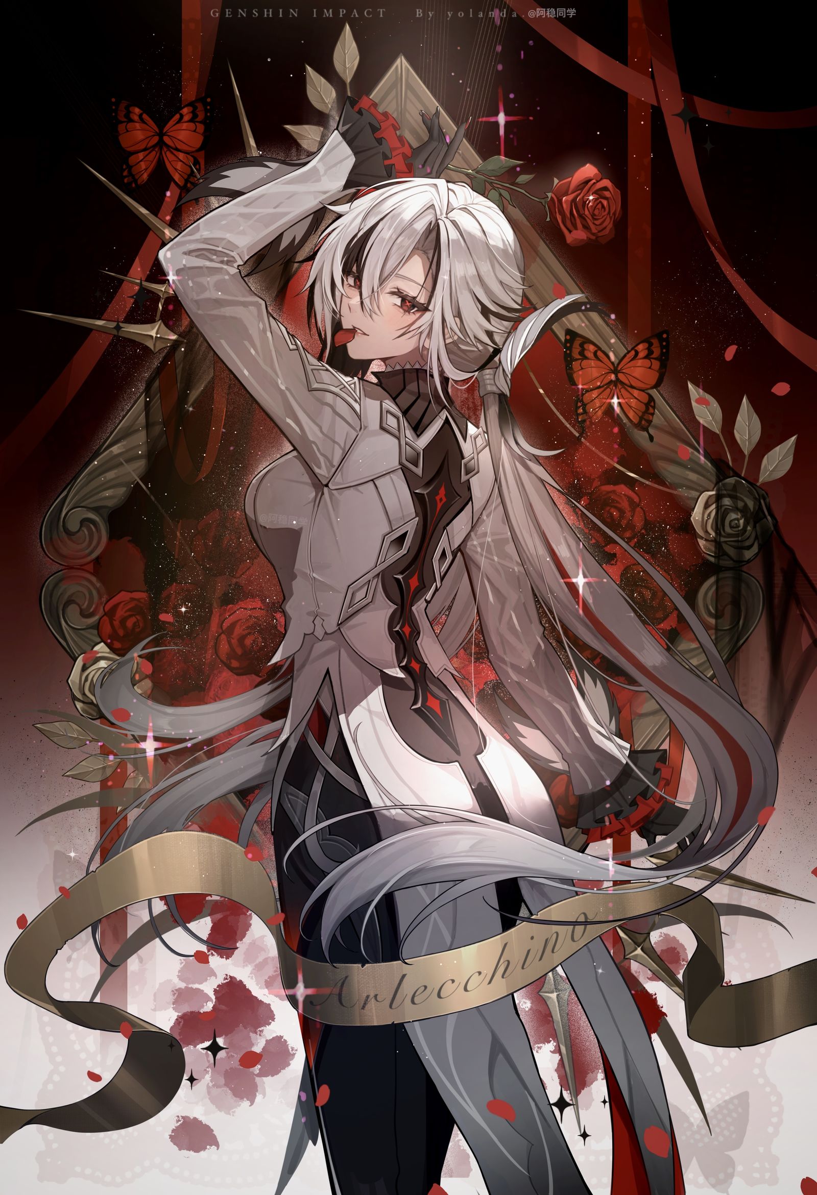 Arlecchino插画图片壁纸