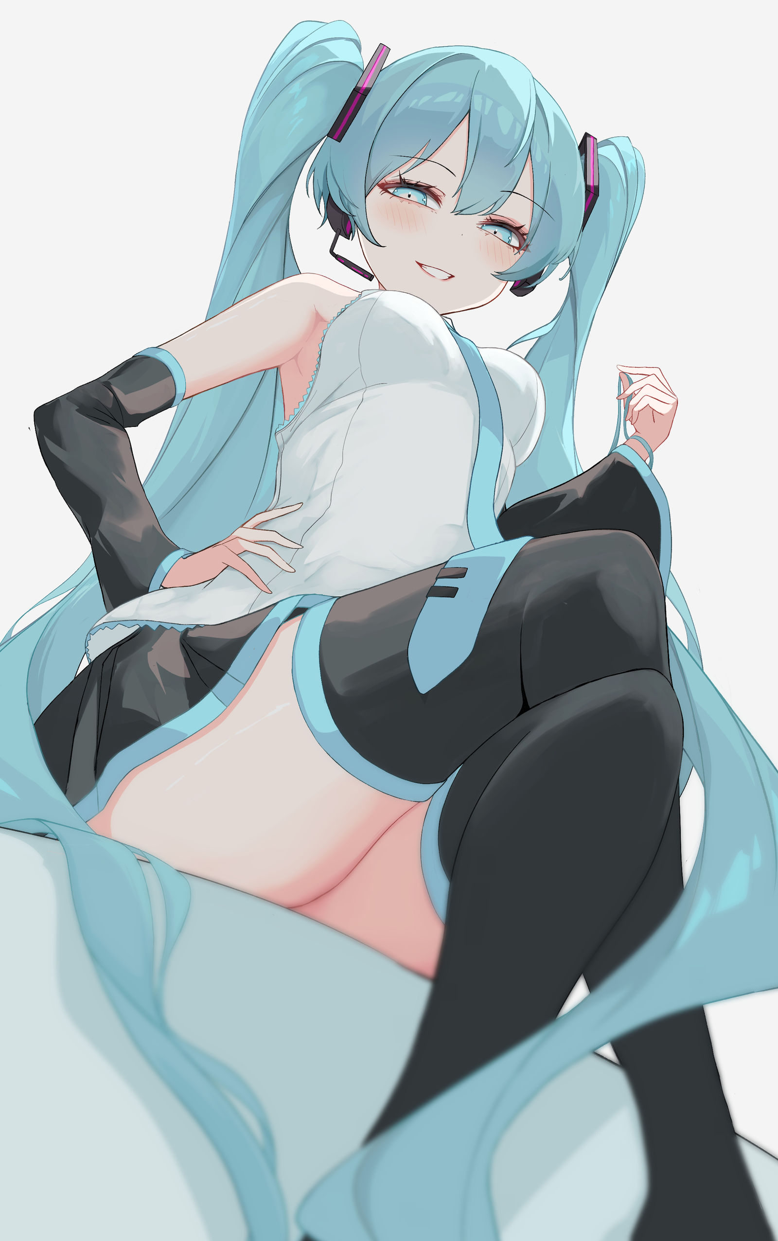 从下到初音未来插画图片壁纸