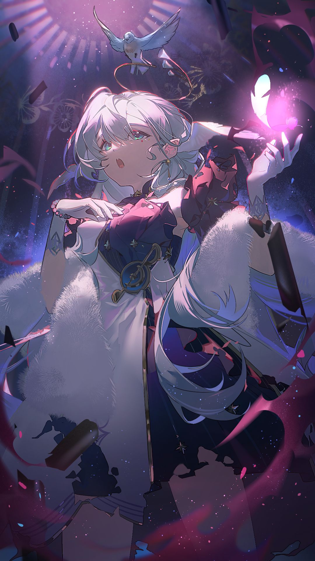 “歌声可以击碎苦难”插画图片壁纸