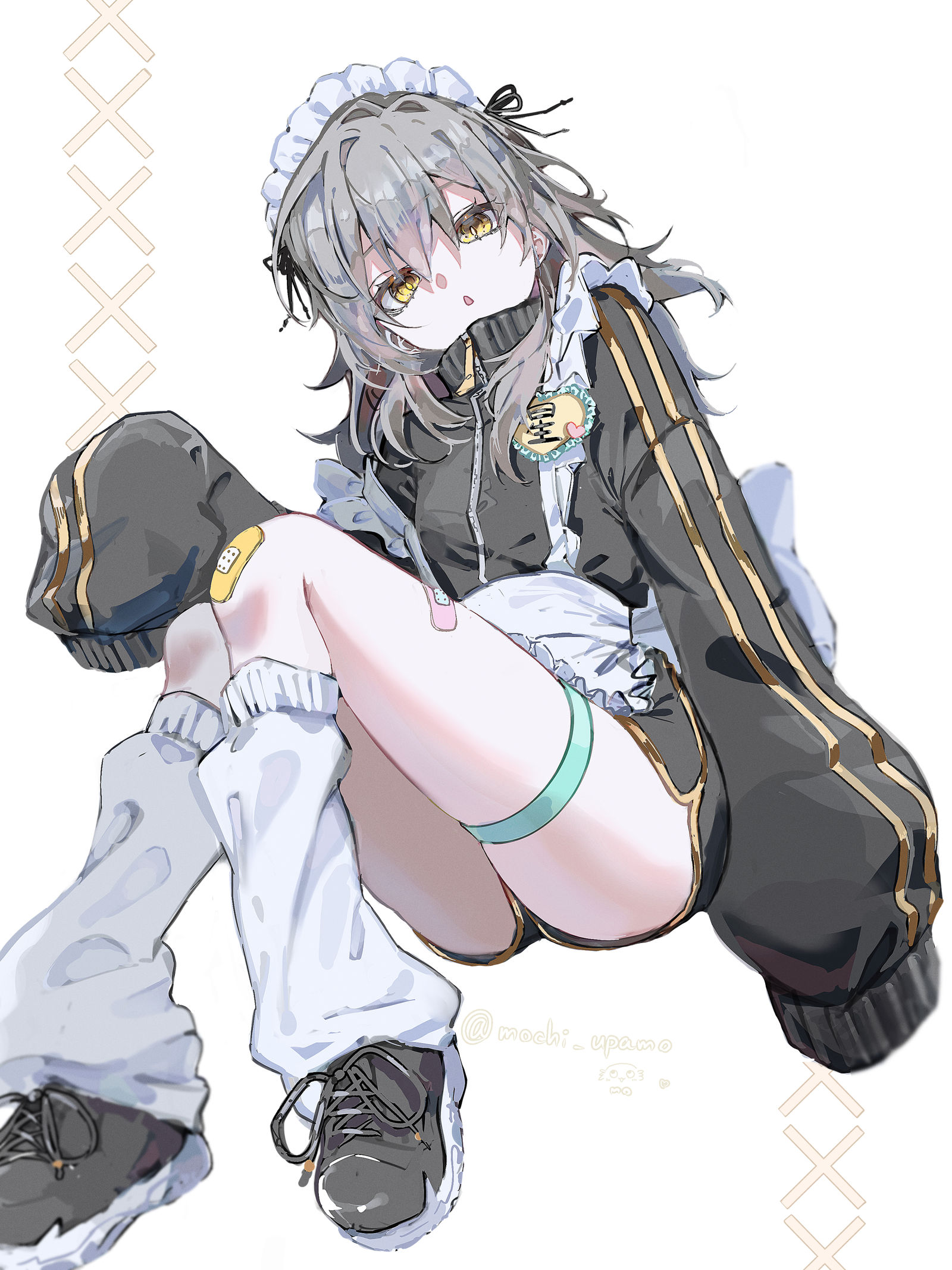 运动服女仆星插画图片壁纸
