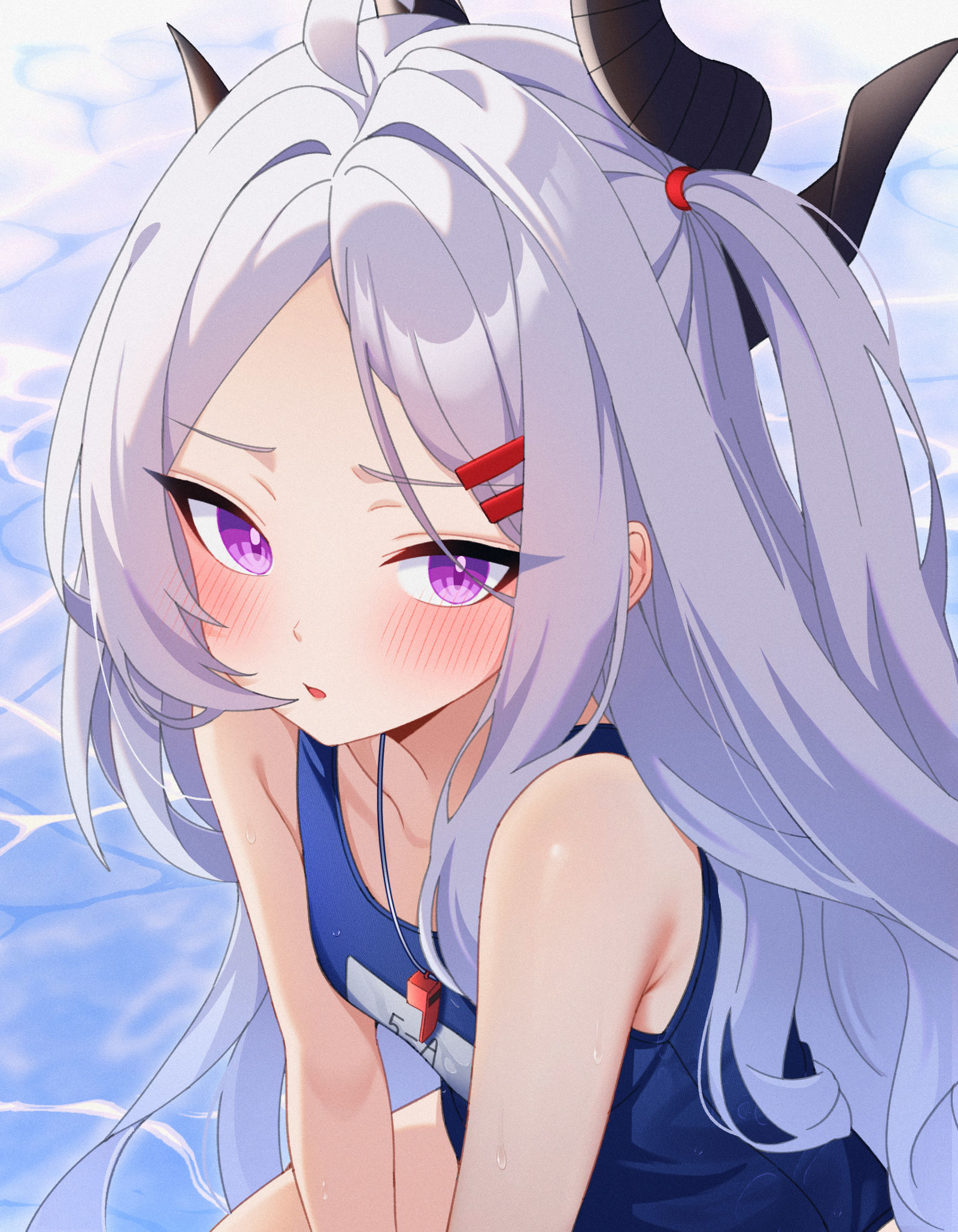 老师…游泳的方法…教我？插画图片壁纸