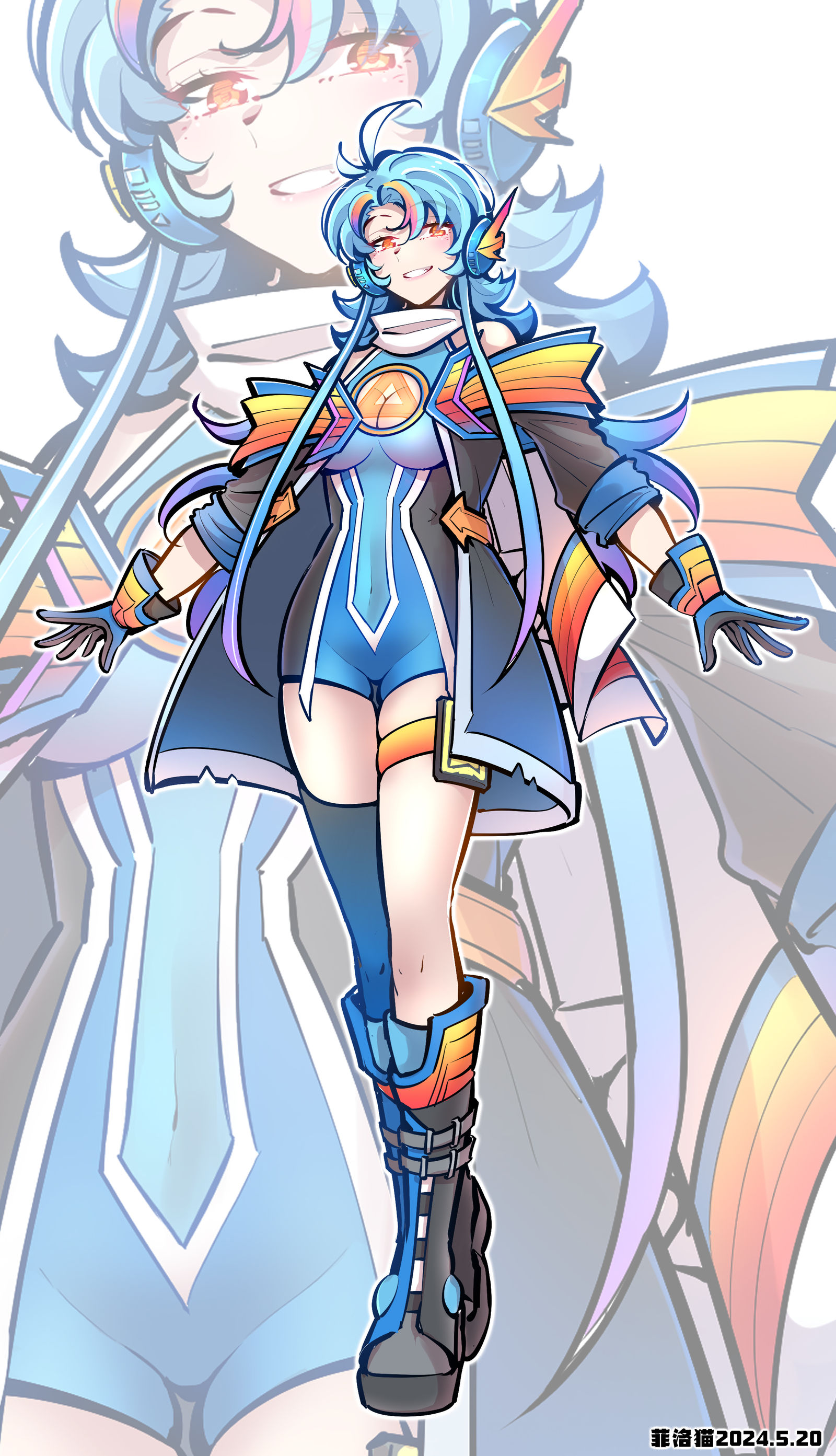 歌查德彩虹娘~插画图片壁纸