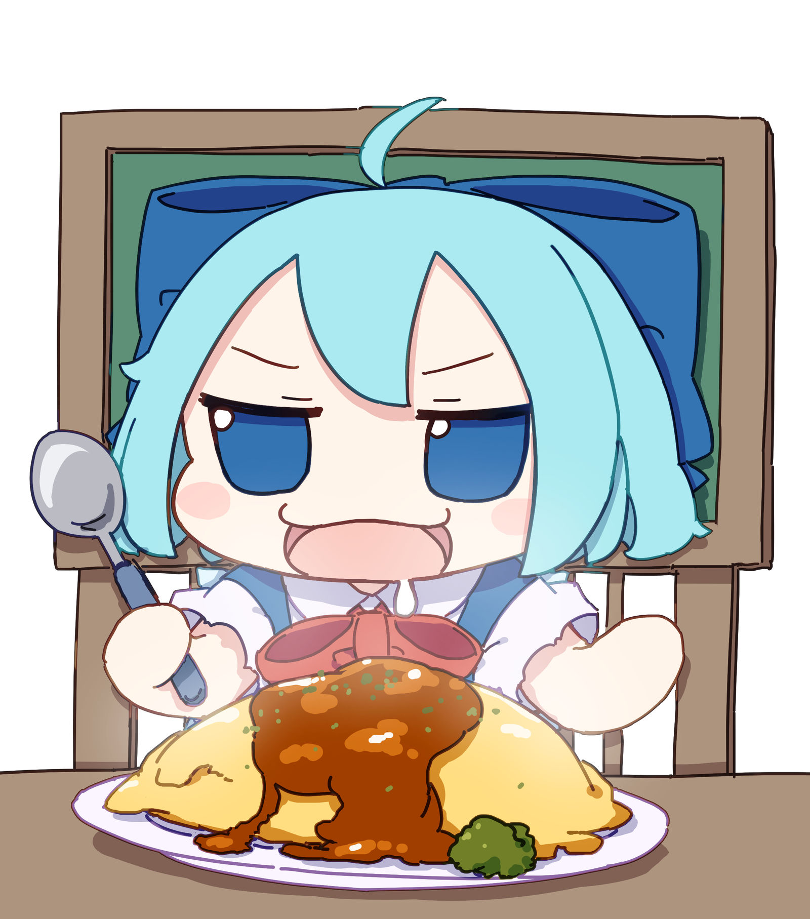 蛋包饭插画图片壁纸