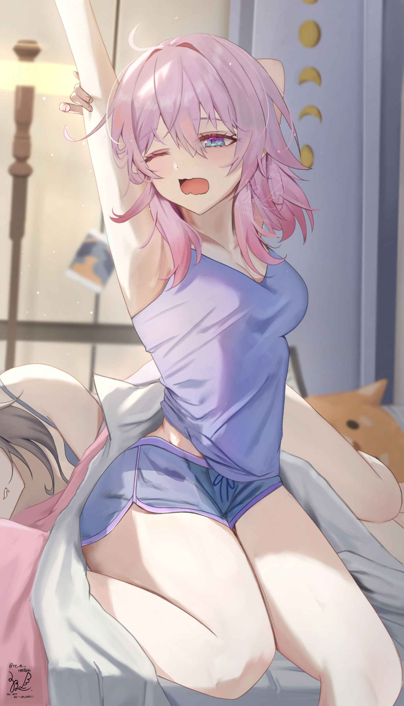 睡醒了吗插画图片壁纸