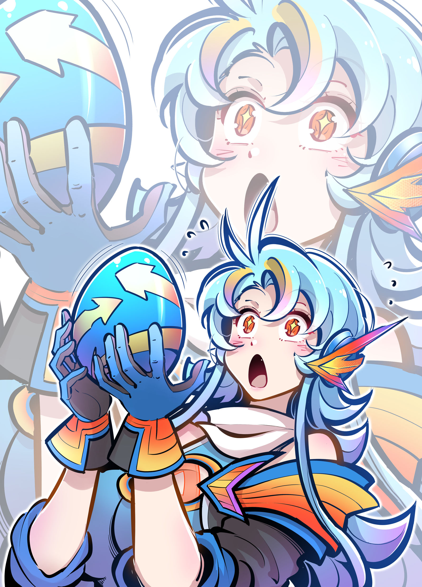 彩虹龙娘完全形态！插画图片壁纸