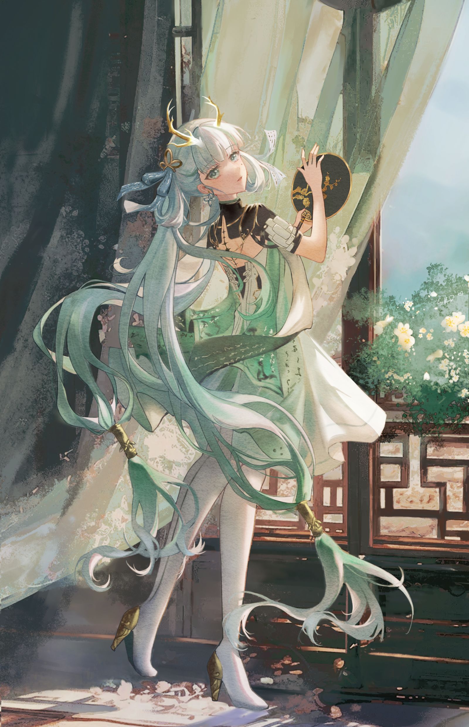 遥忆今州，有美人汐插画图片壁纸