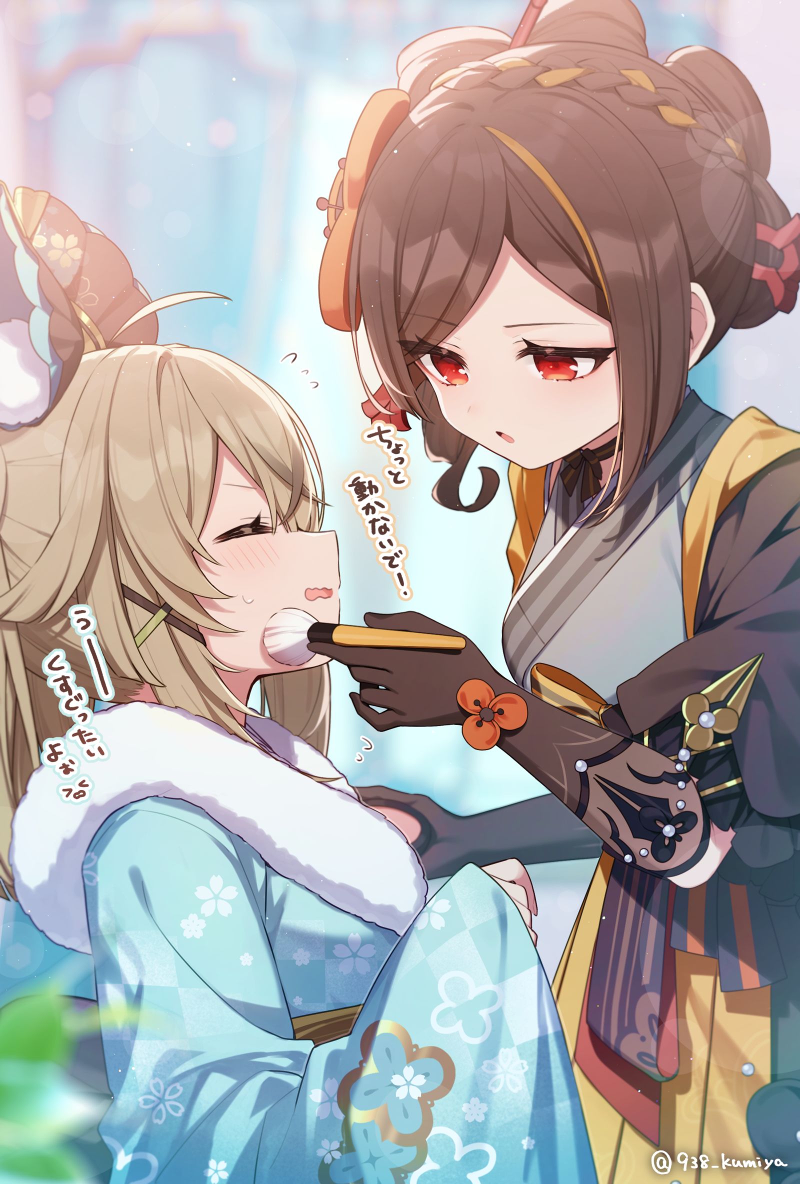 千织姐姐和绮良良插画图片壁纸