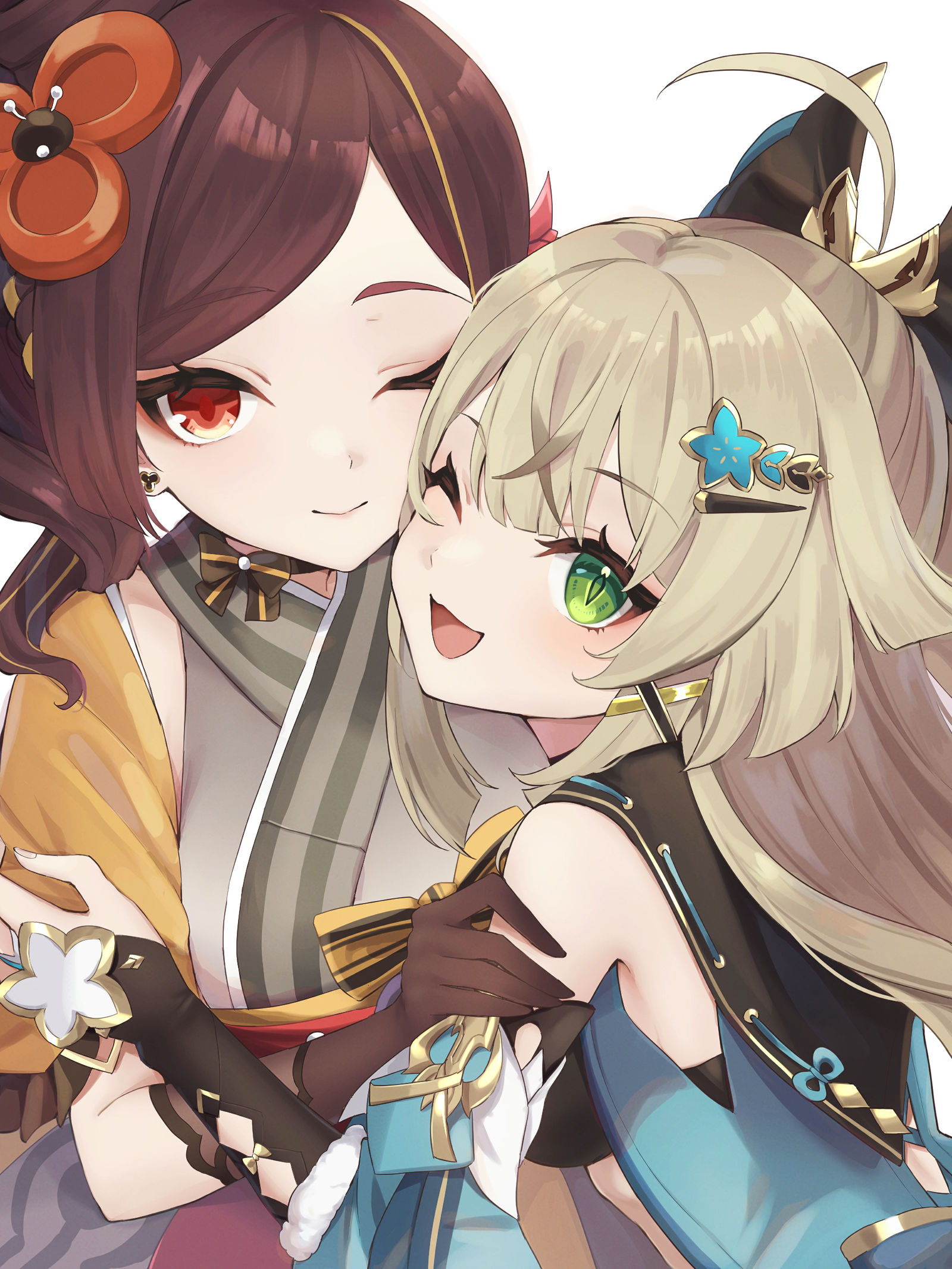 千织和绮丽插画图片壁纸