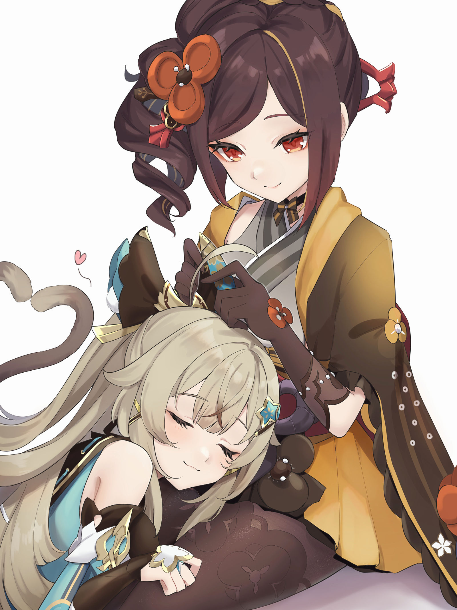 千织和绮丽插画图片壁纸