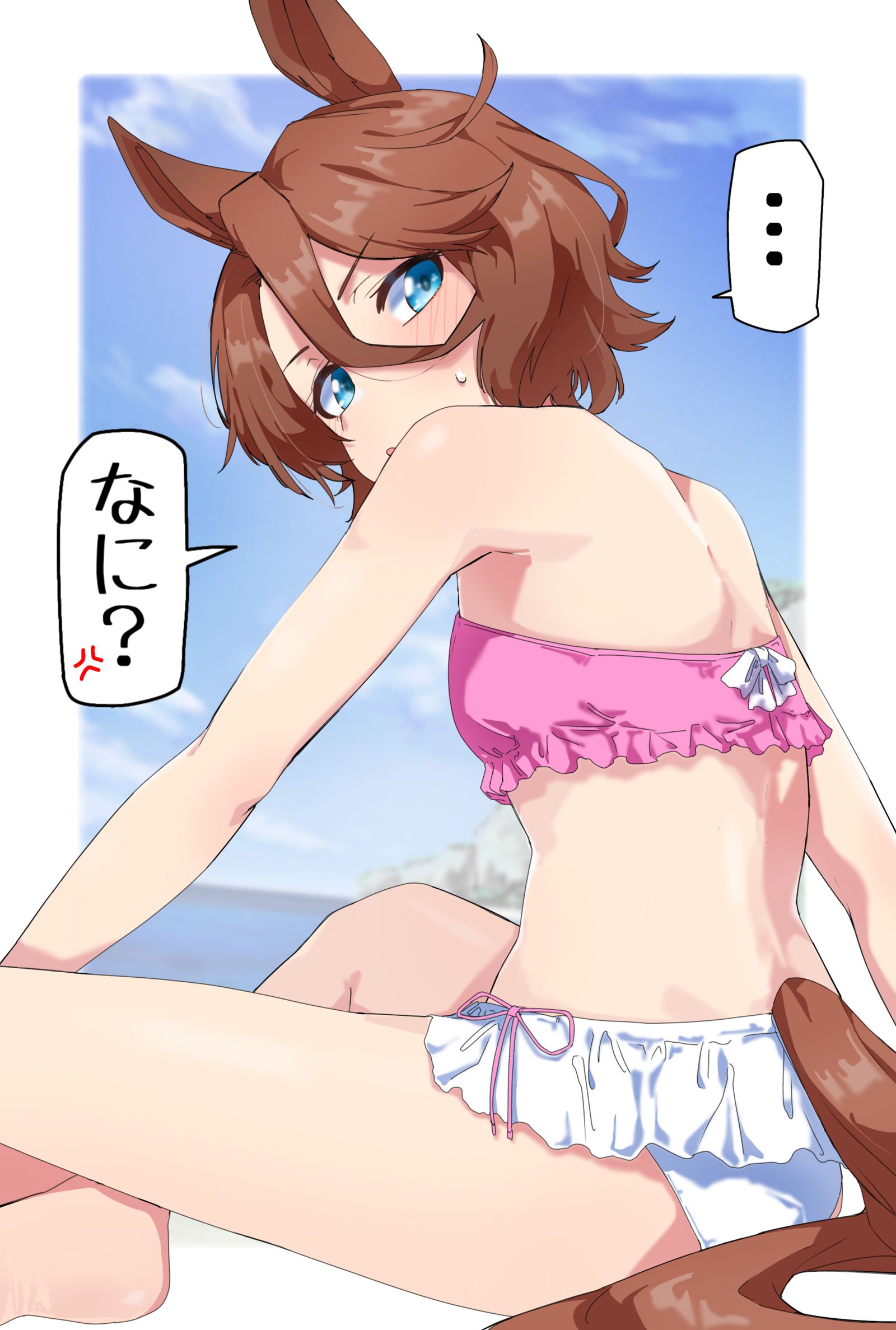 泳装紧身裤插画图片壁纸