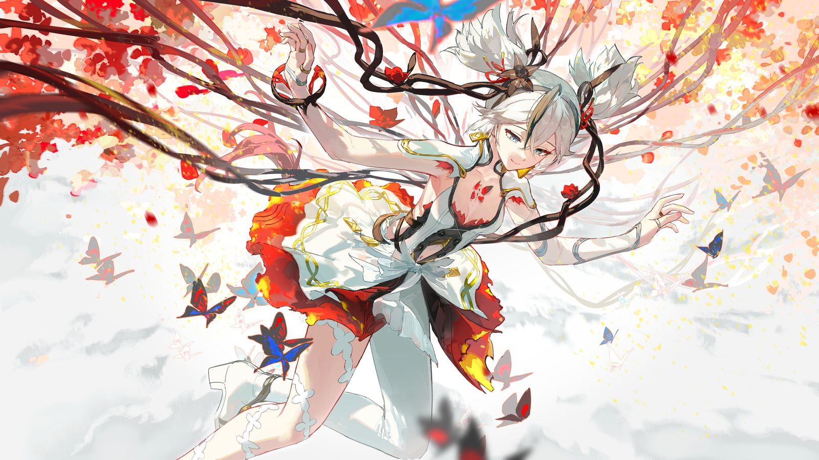 椿 |「热烈的绽放」插画图片壁纸