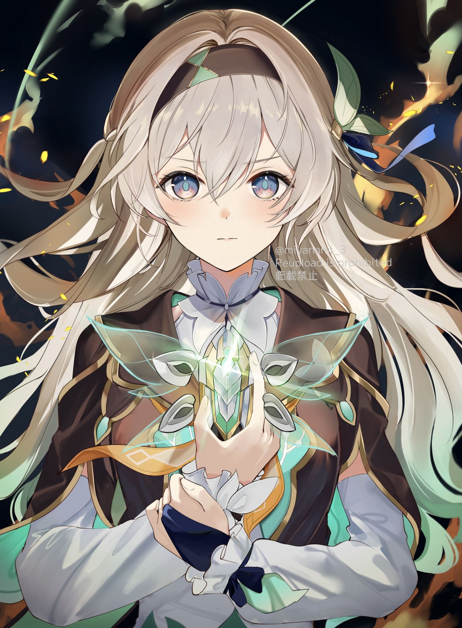 “萤火虫啊，为了生存而死亡”插画图片壁纸