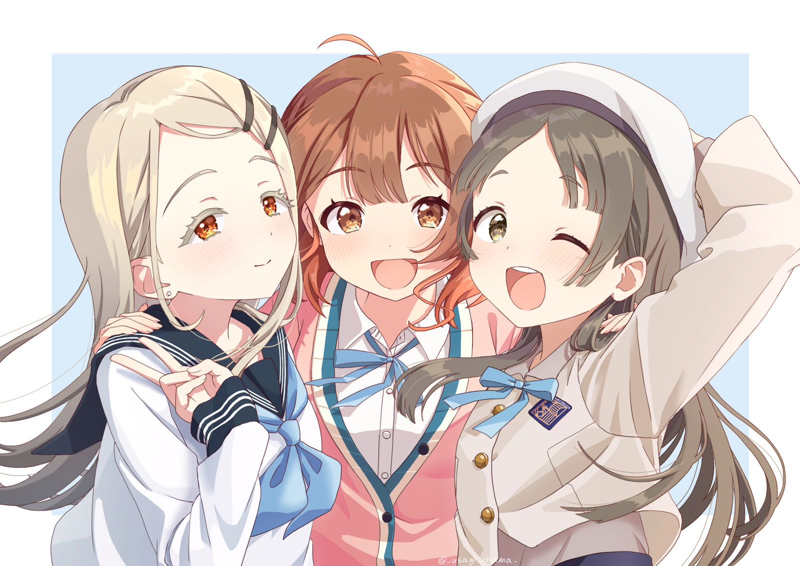 制服的补习班插画图片壁纸