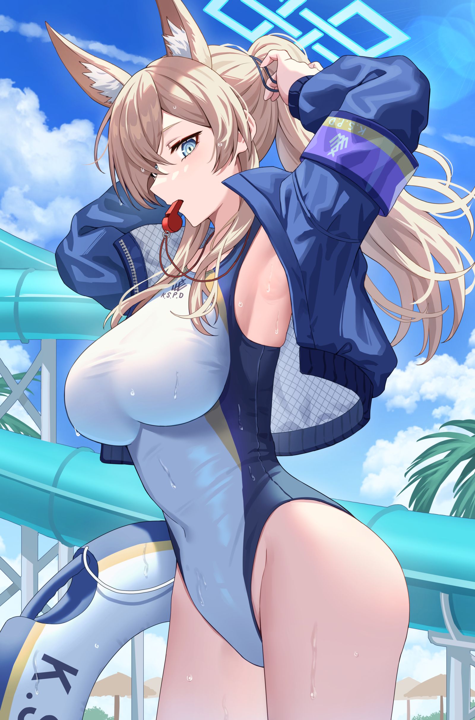 泳装美人插画图片壁纸