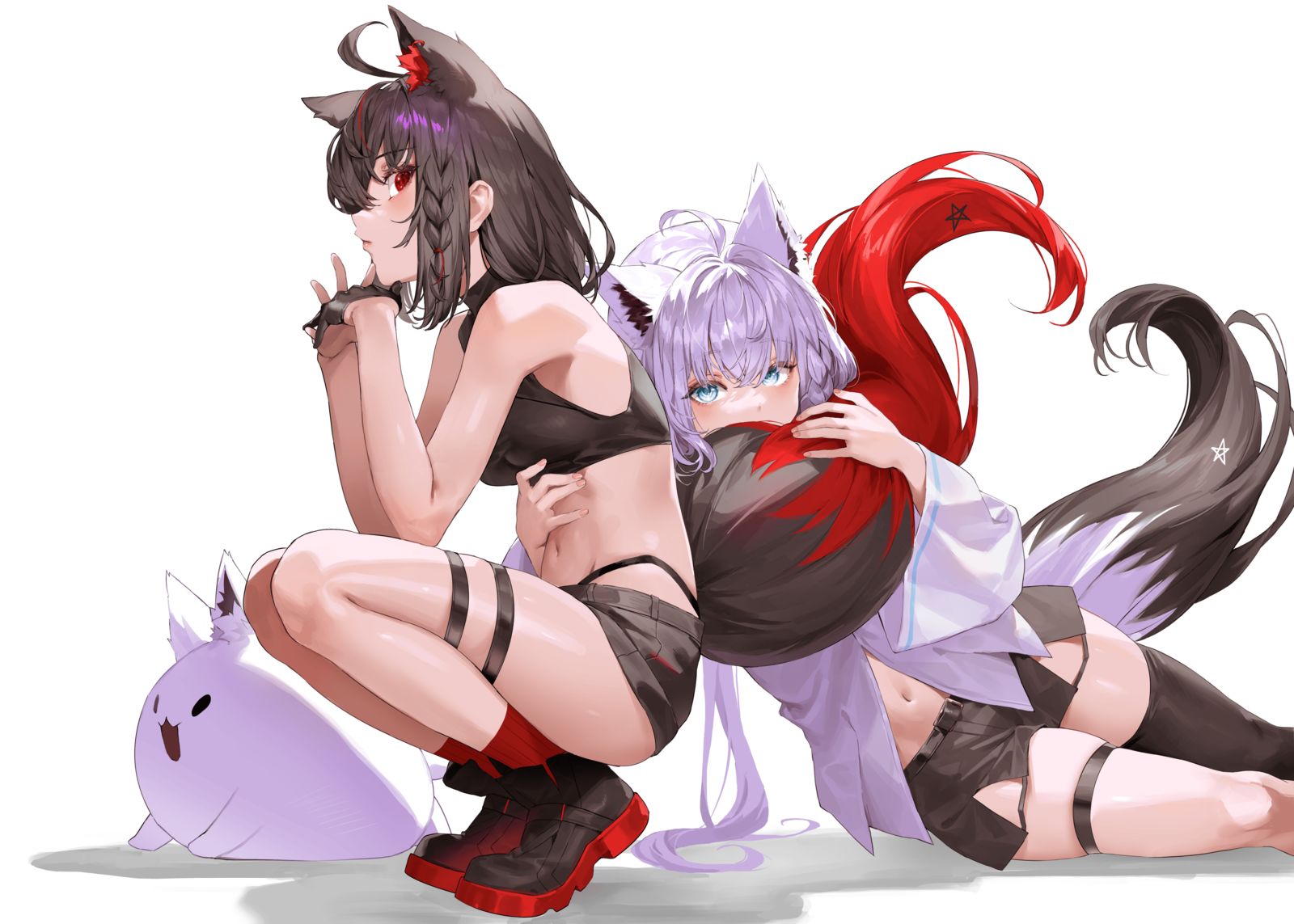 尻尾插画图片壁纸