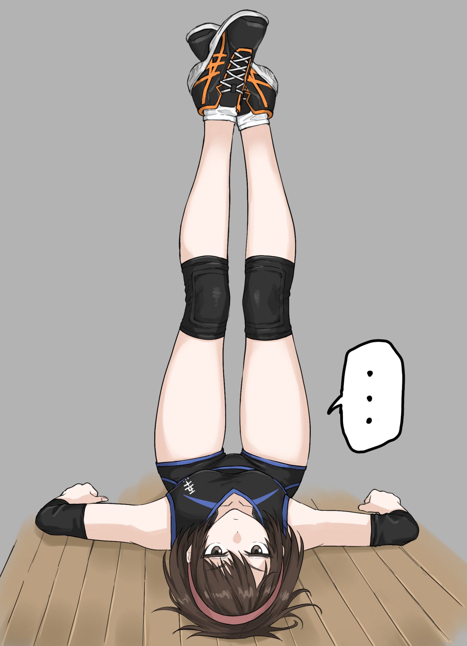 排球女子伸展运动插画图片壁纸