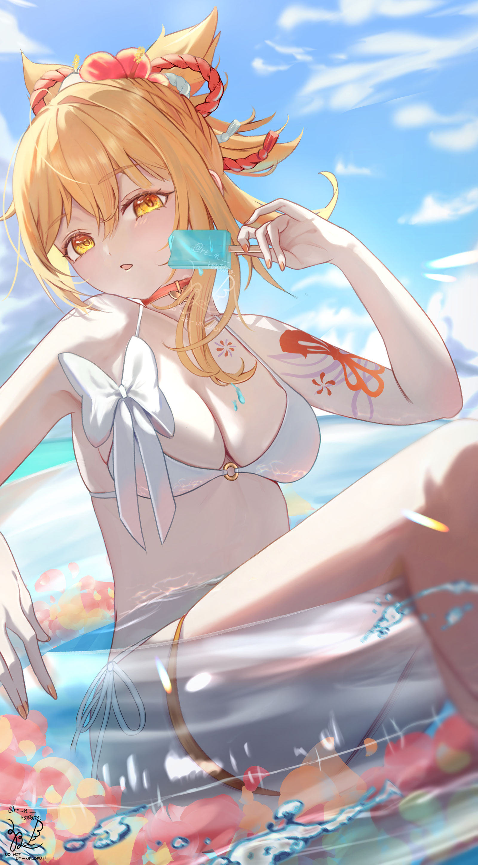 水着宵宮插画图片壁纸