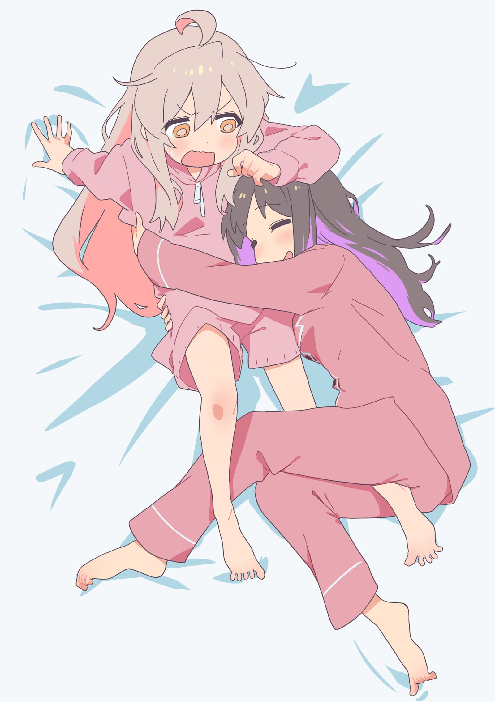 抱着你插画图片壁纸