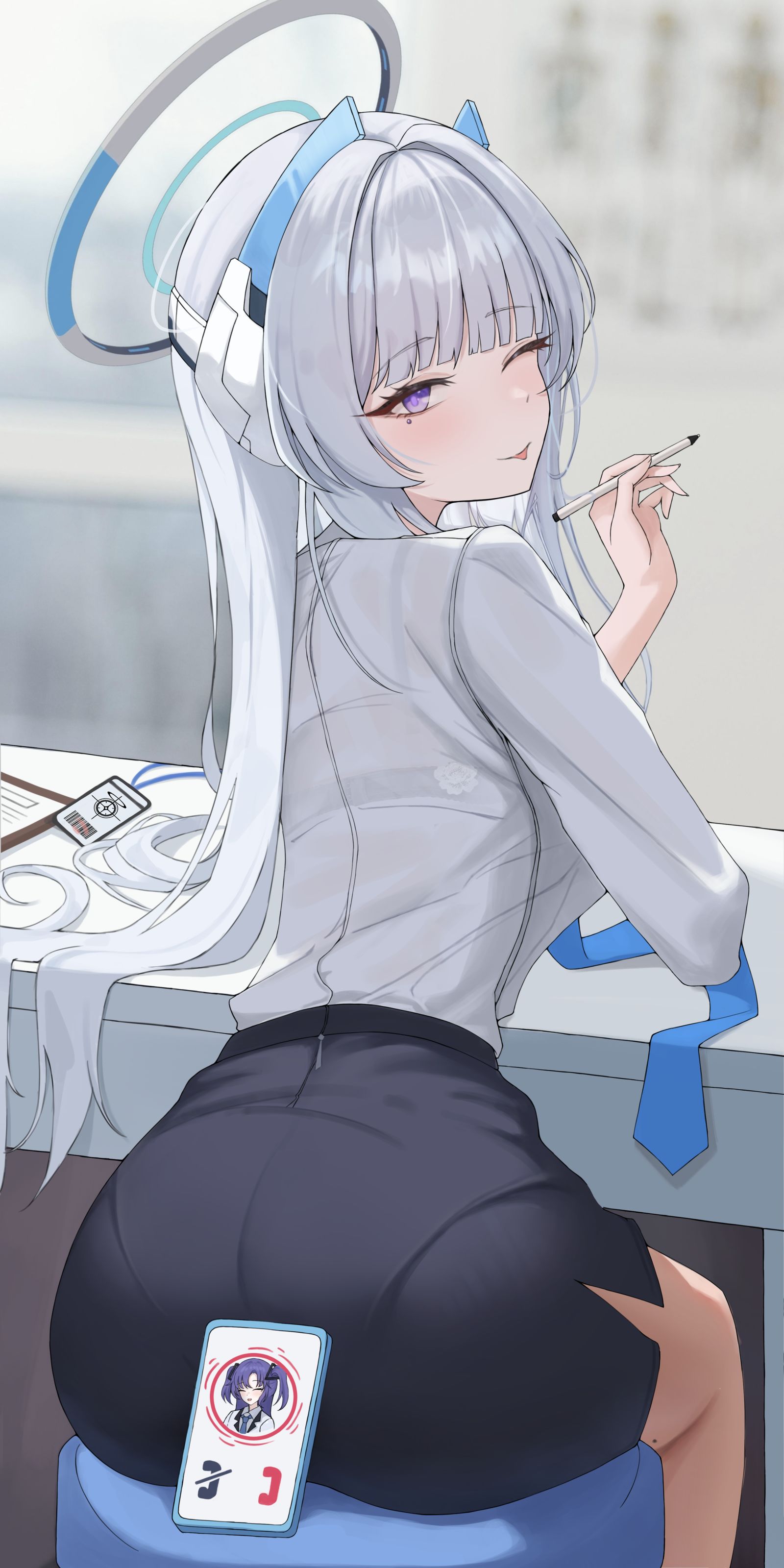 我得接电话，老师插画图片壁纸