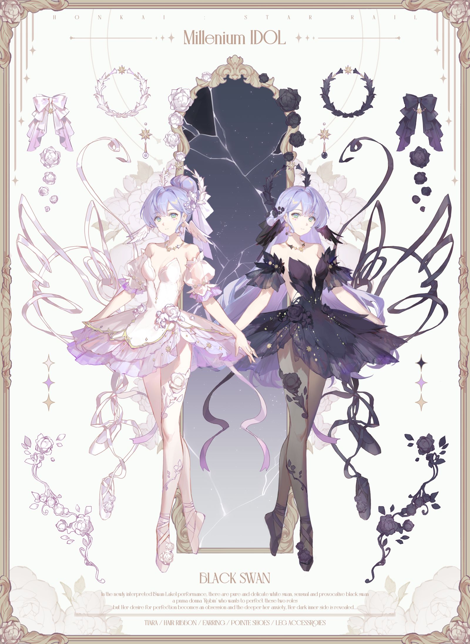 Two-faced Ballerina Robin插画图片壁纸
