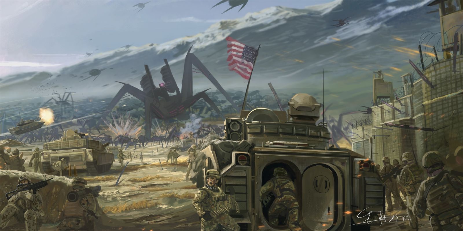 二月份壁纸 中美俄齐聚中亚暴揍外星人