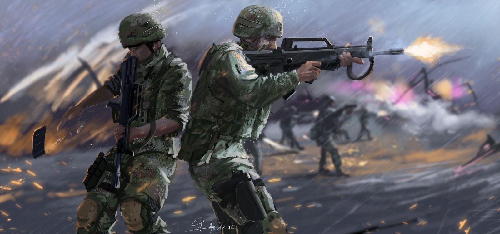 交替掩护-解放军军事