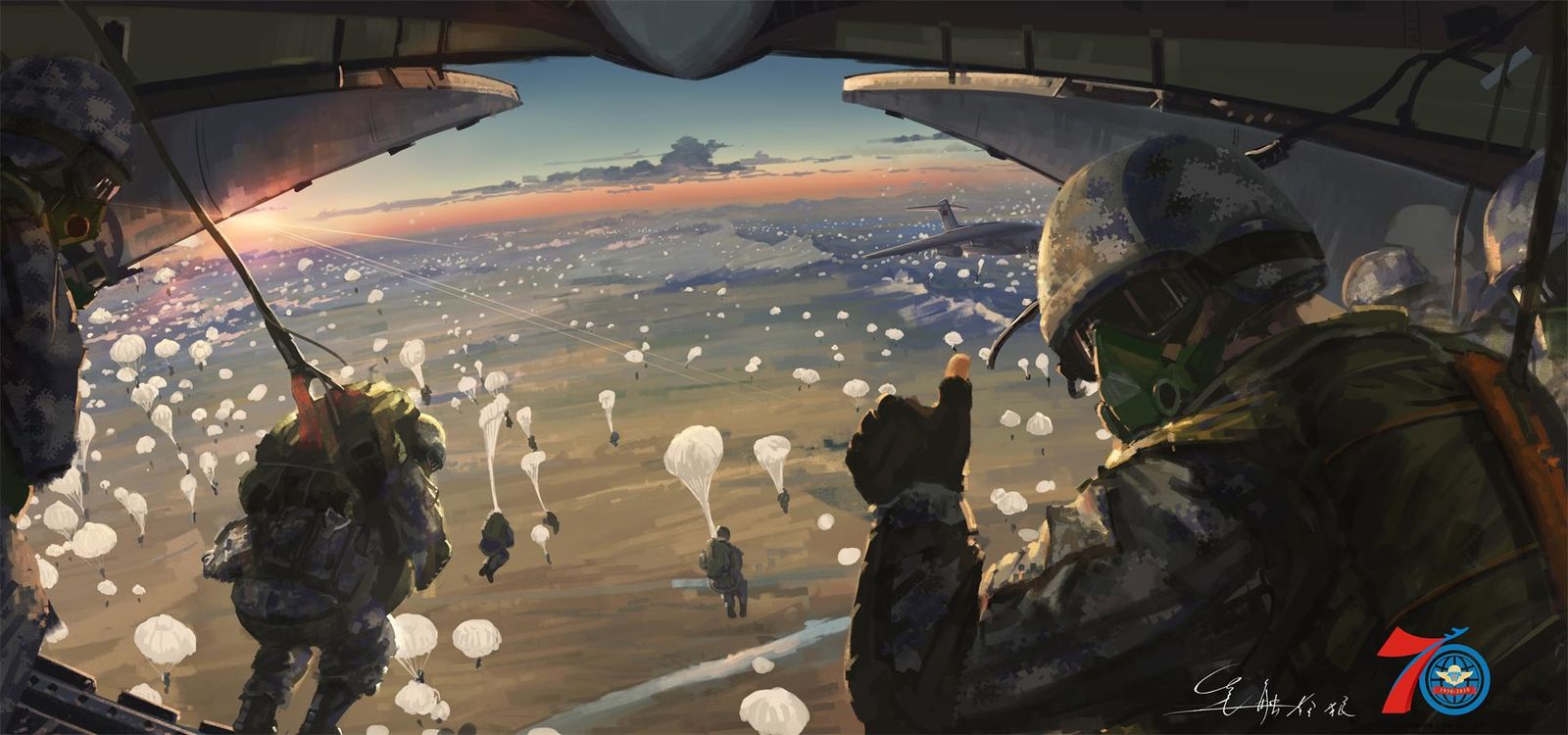 庆祝中国空降兵成立七十周年特别绘制