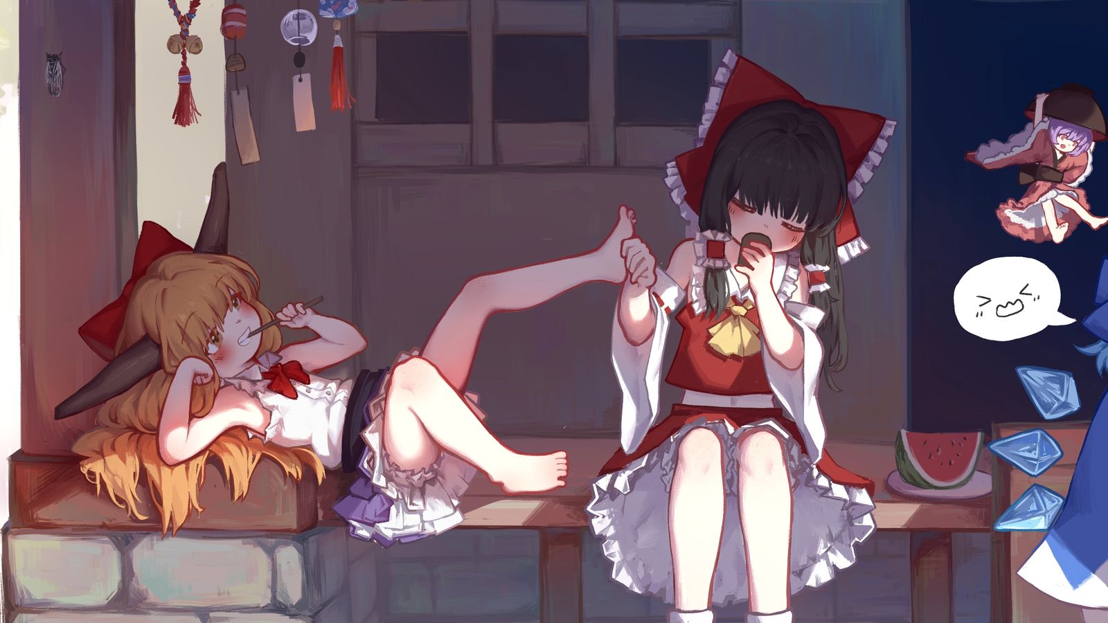 博丽神社的日常插画图片壁纸