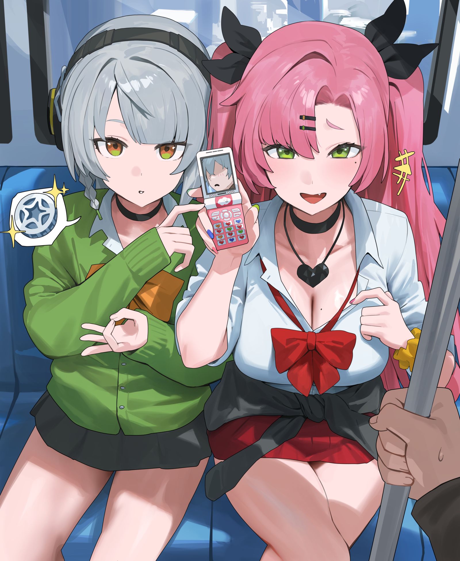 “你看到我的胸部了吧？”插画图片壁纸