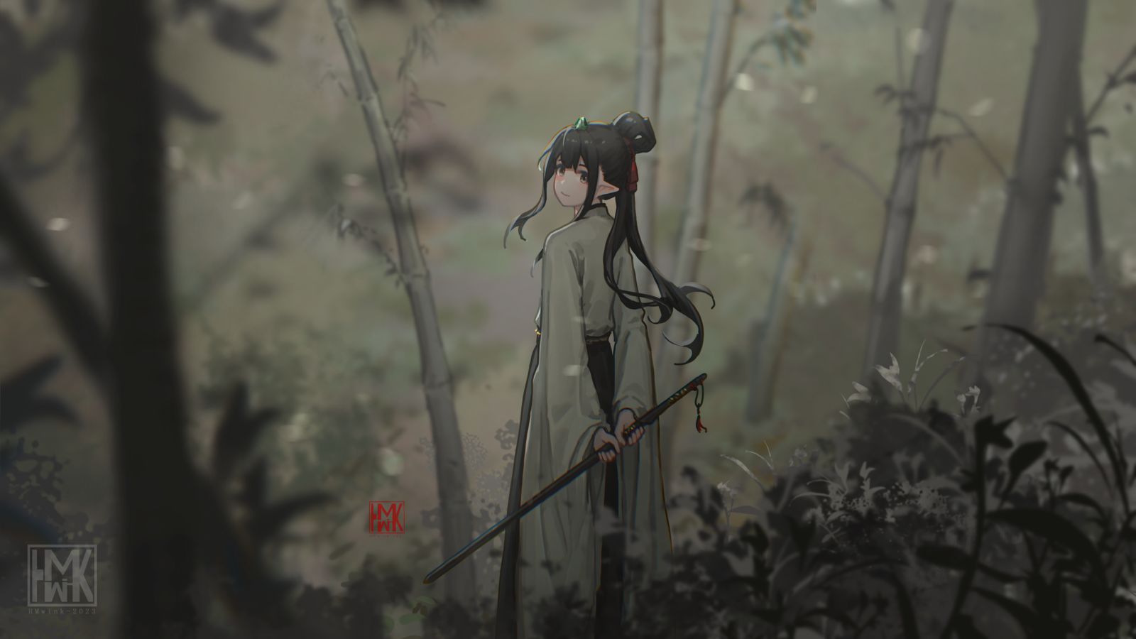 云兮-竹林的小师妹插画图片壁纸