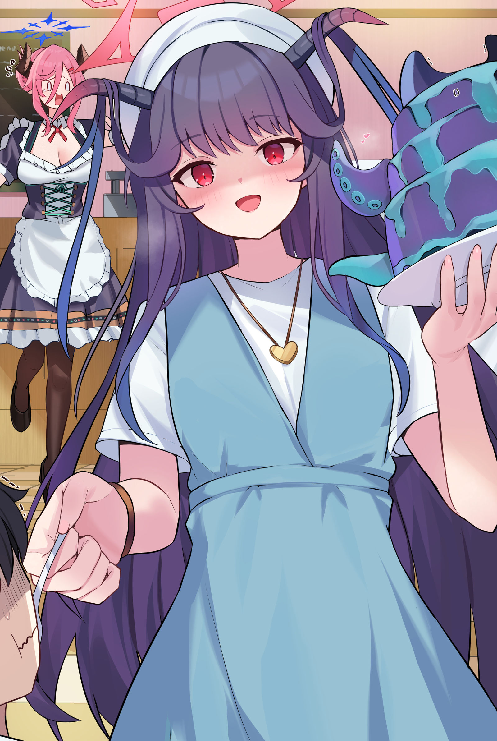 一起吃婚礼蛋糕吧♡插画图片壁纸