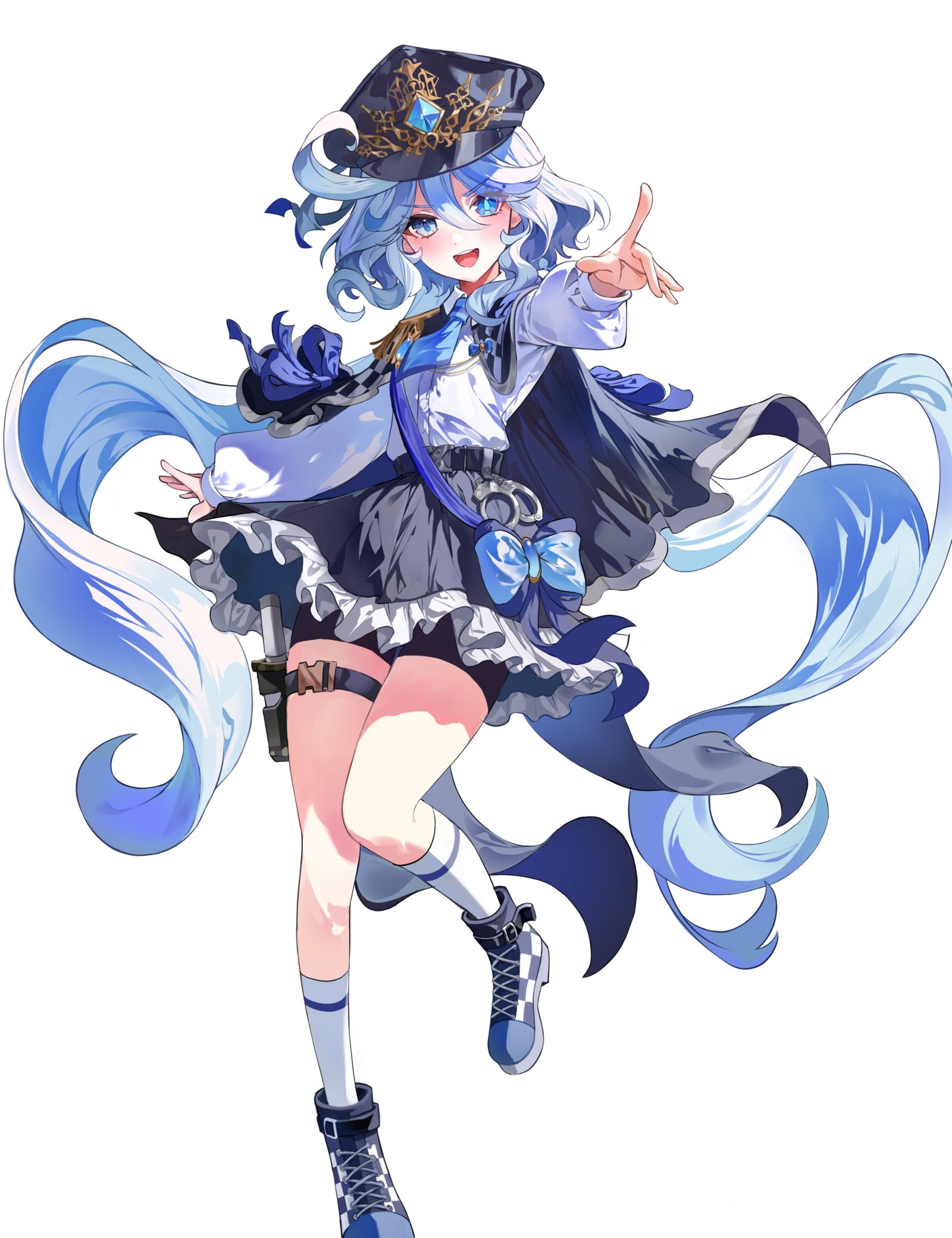 停在那里！警察！插画图片壁纸