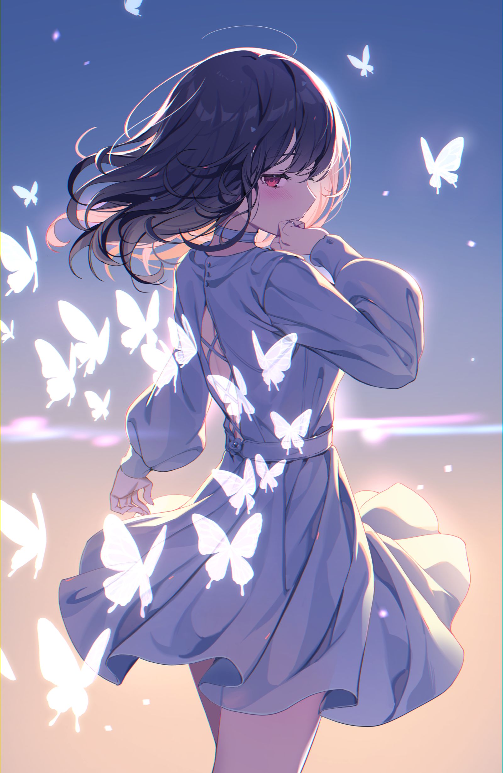 如果能和你在天空飞翔插画图片壁纸