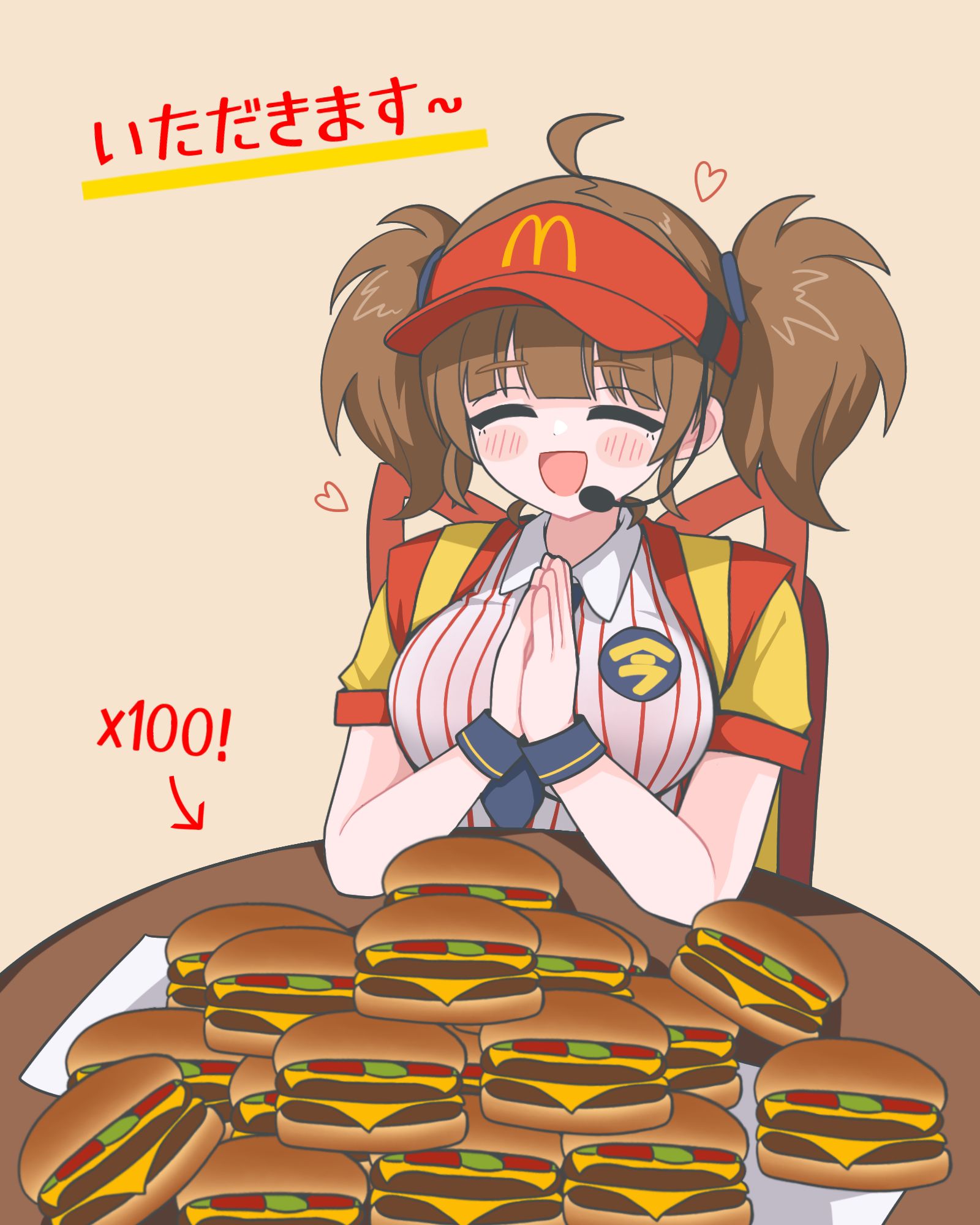 可爱的火腿妓女插画图片壁纸
