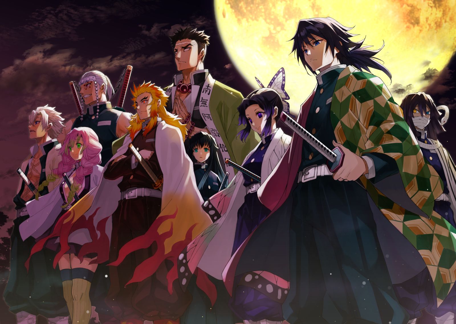 鬼灭之刃九柱图片壁纸-鬼灭之刃九柱高清壁纸大全-触站