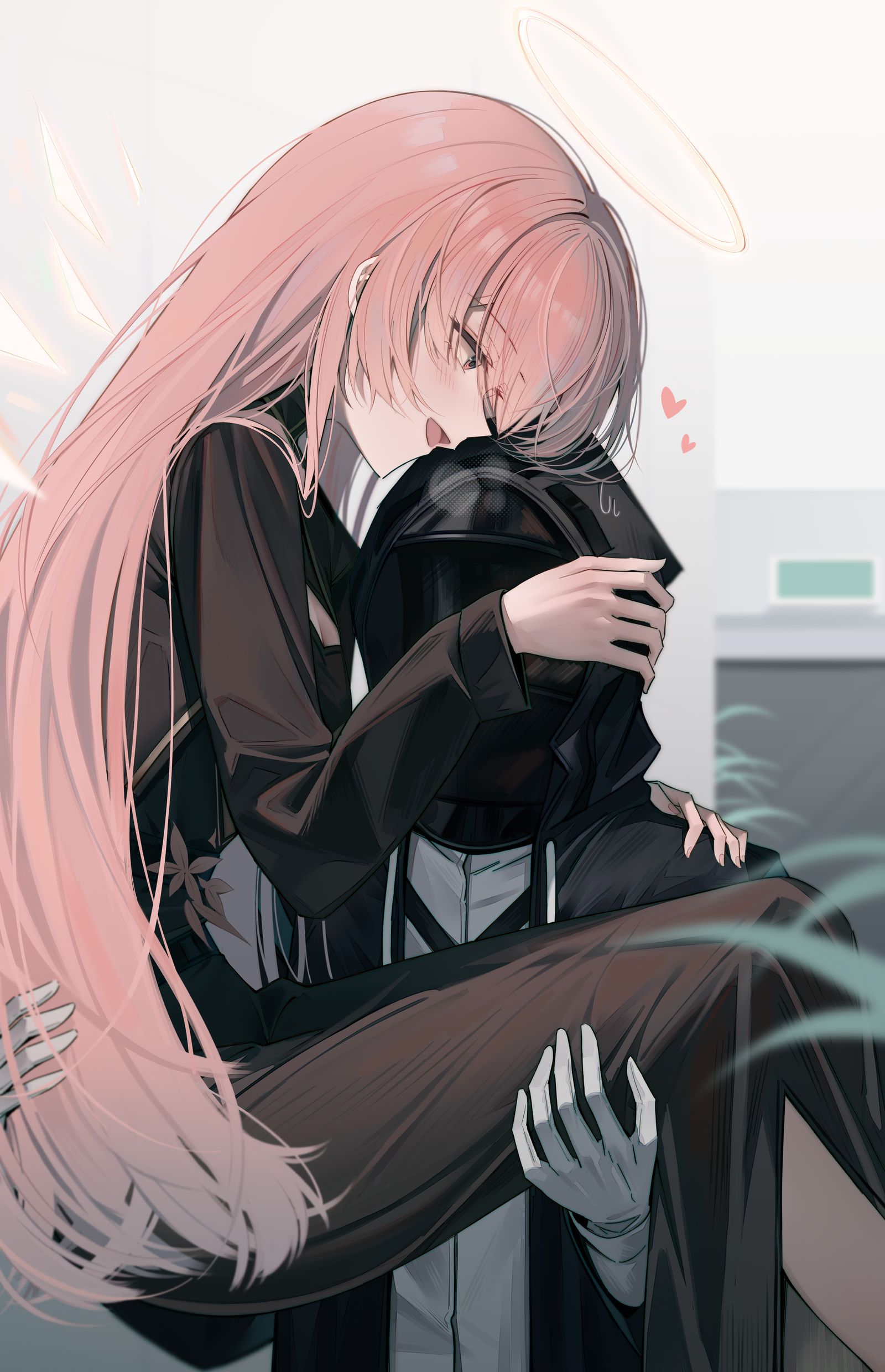 “对【柔弱】的女士可要温柔一些哦”插画图片壁纸