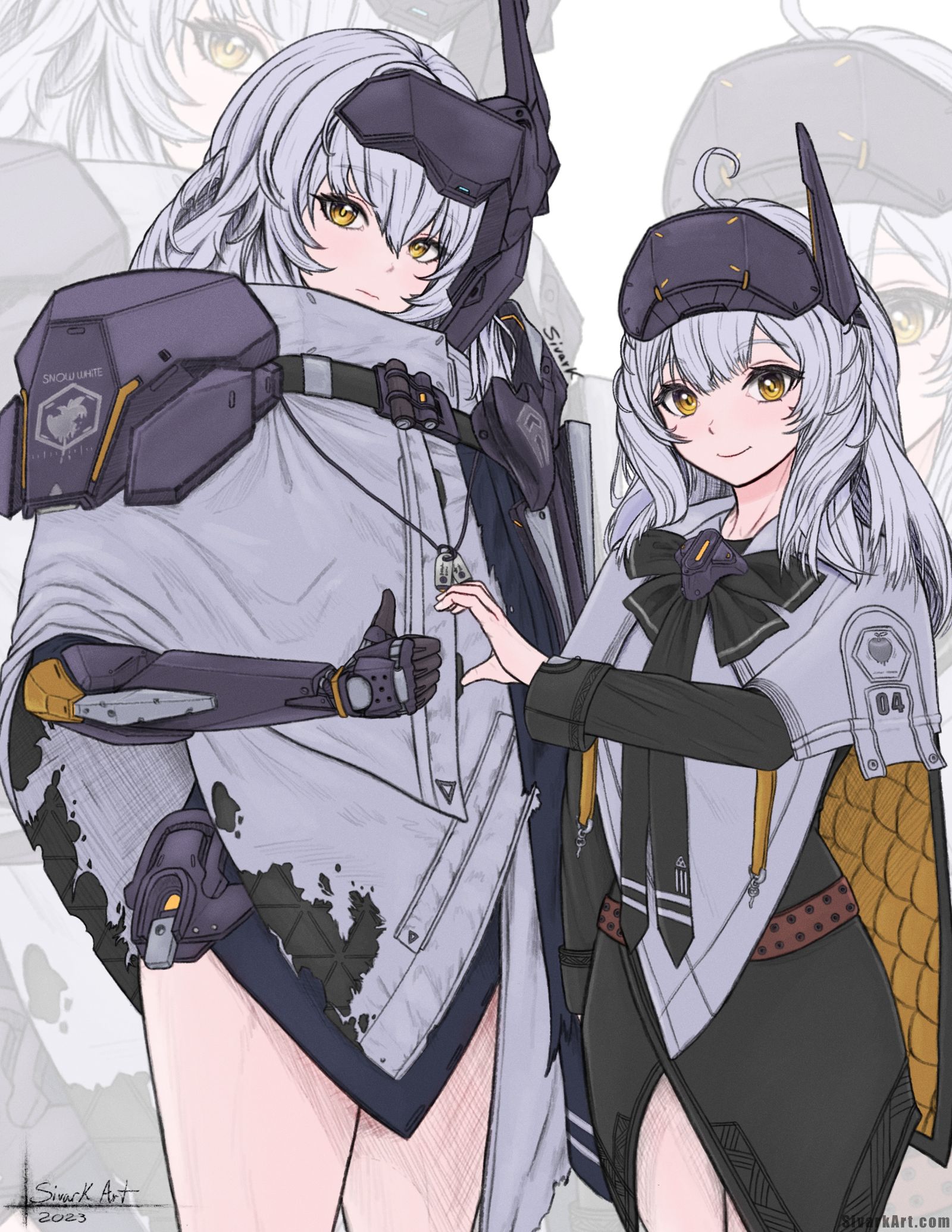 SnowWhite + SmolWhite Sketch插画图片壁纸