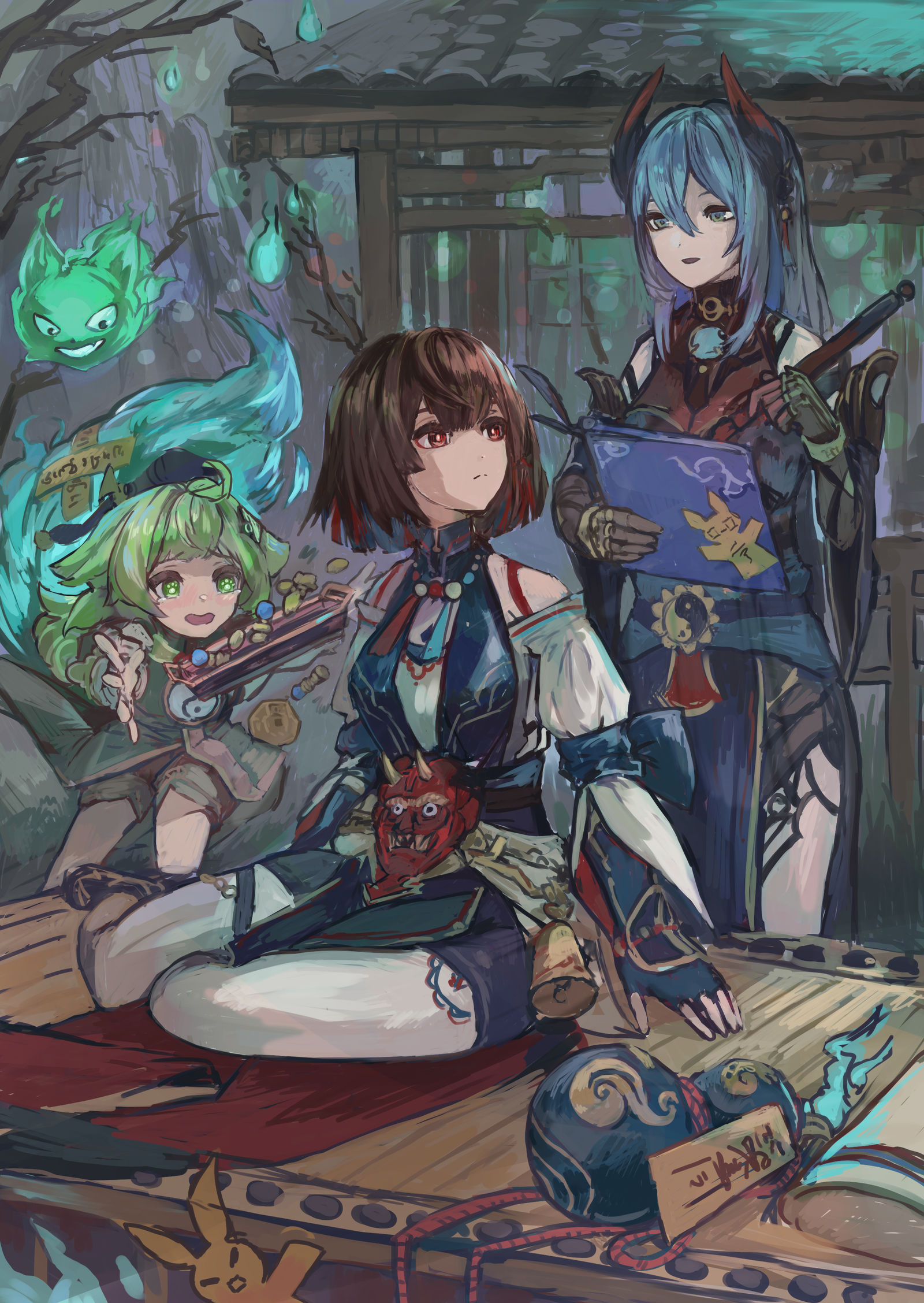 十王司的日常插画图片壁纸