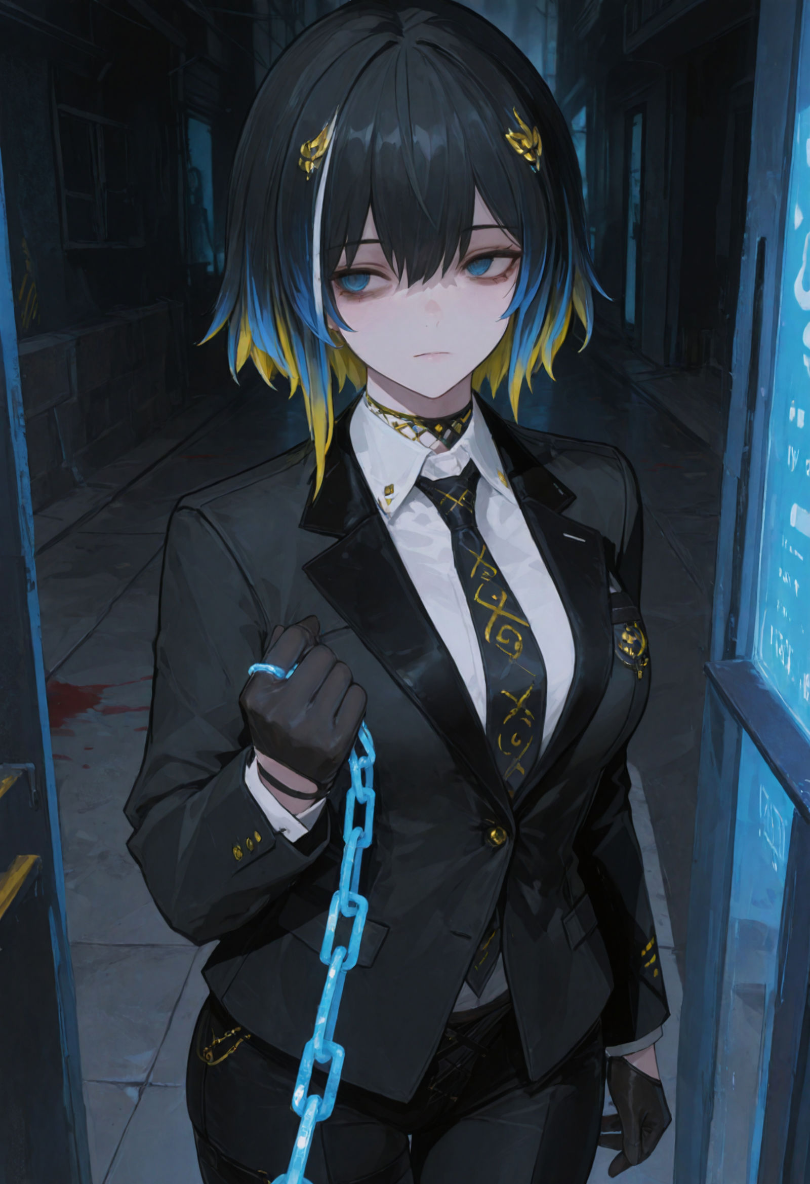 【凯茜娅】西装暴徒插画图片壁纸