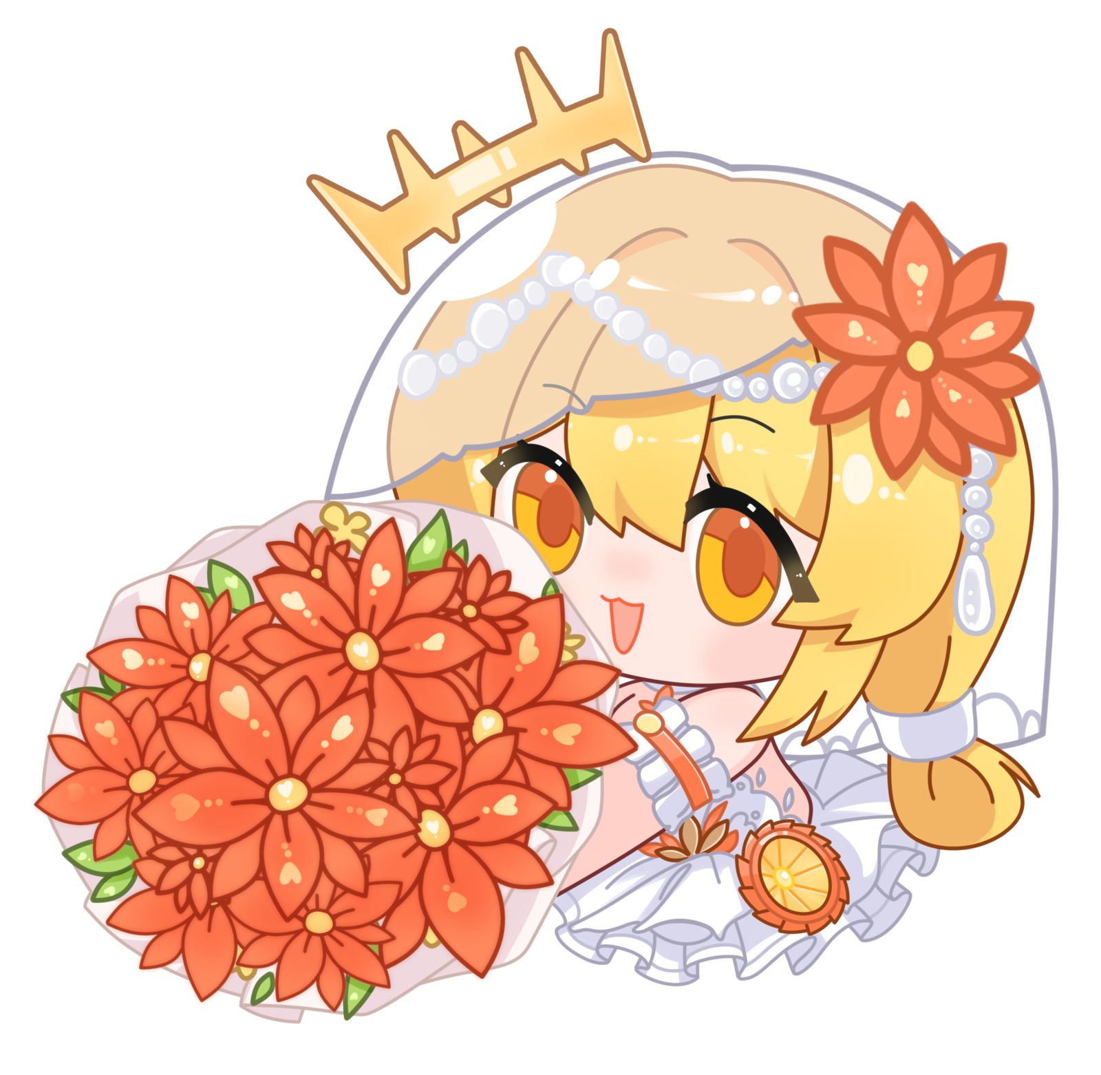 芬：送你一捧小花妮～插画图片壁纸