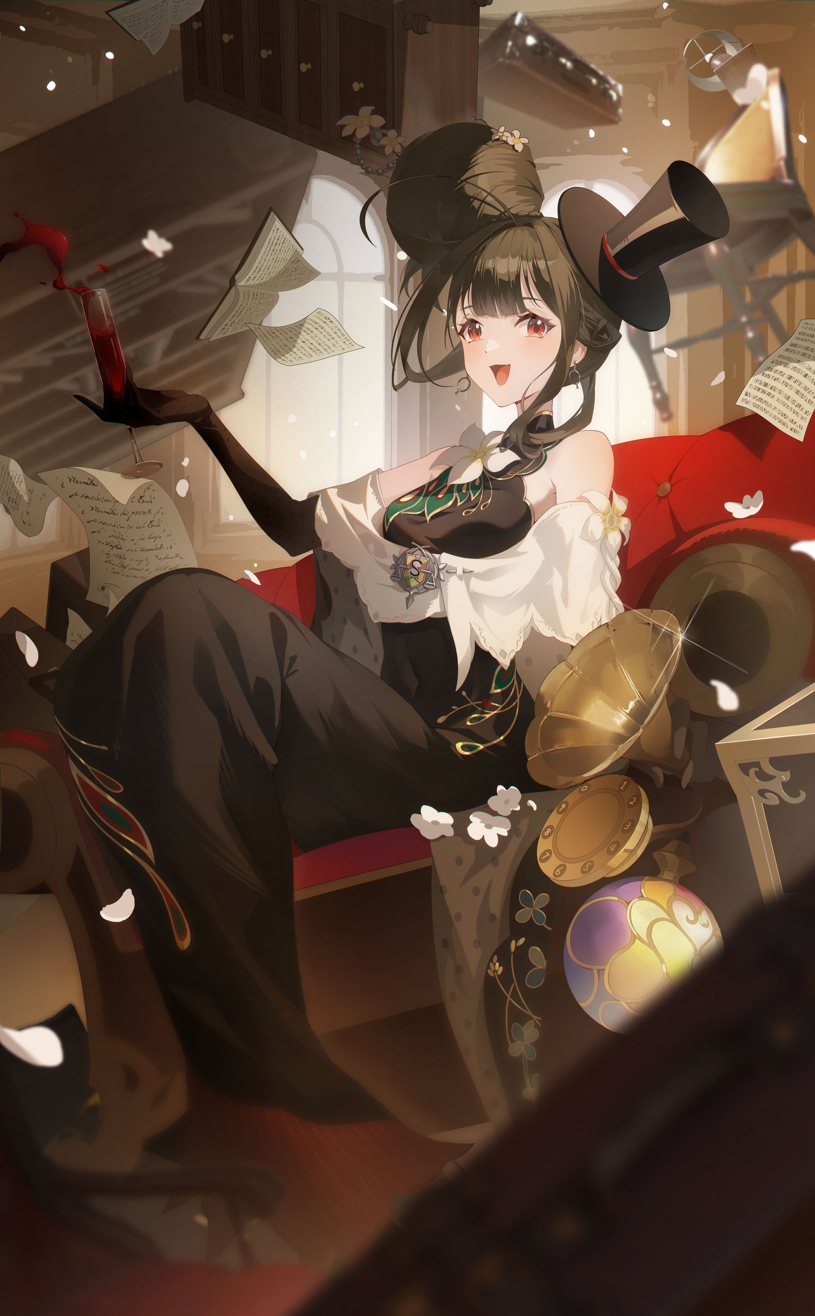 新月同行 荔倾插画图片壁纸