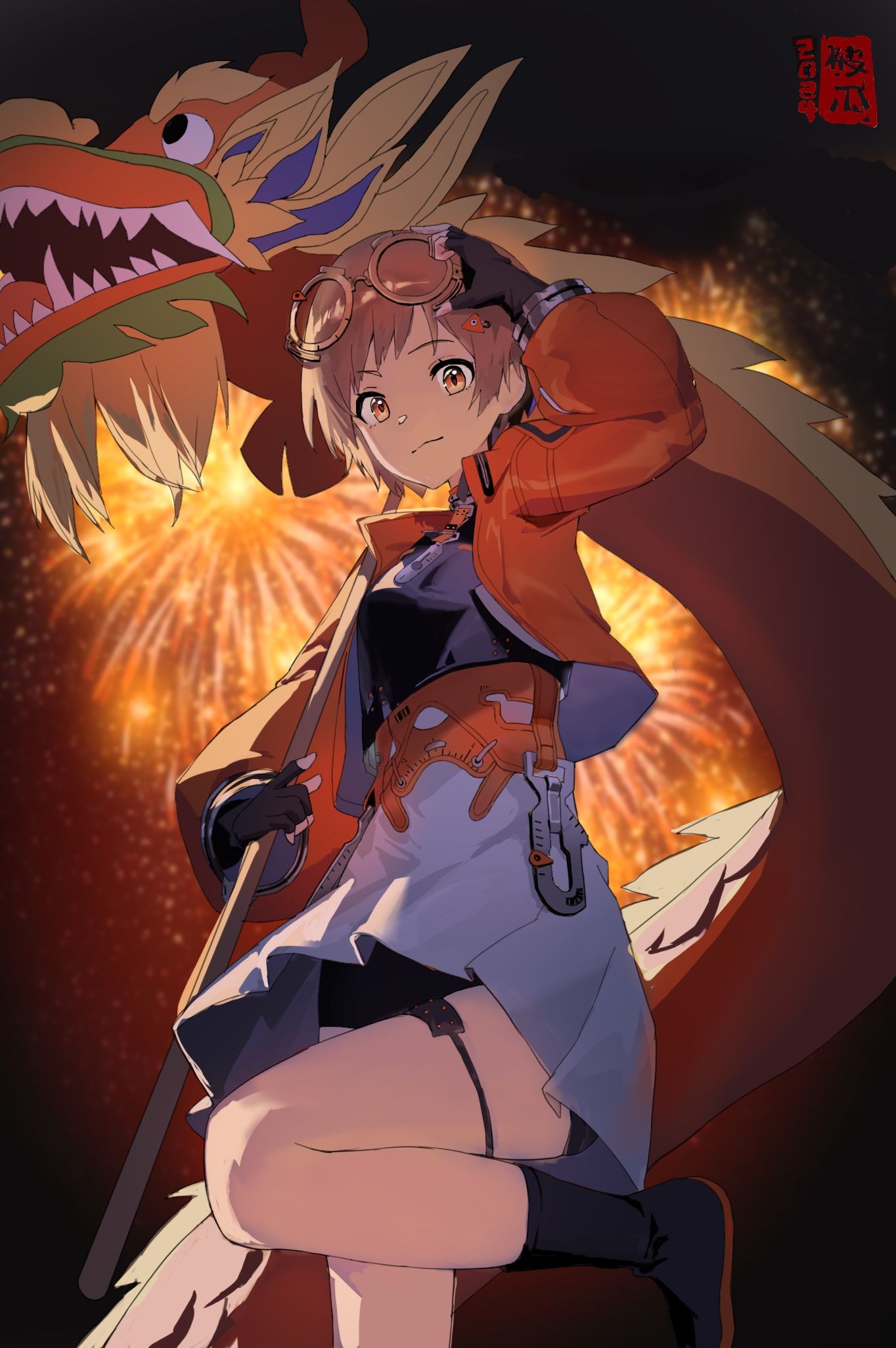 恭贺新春 龙年吉祥插画图片壁纸