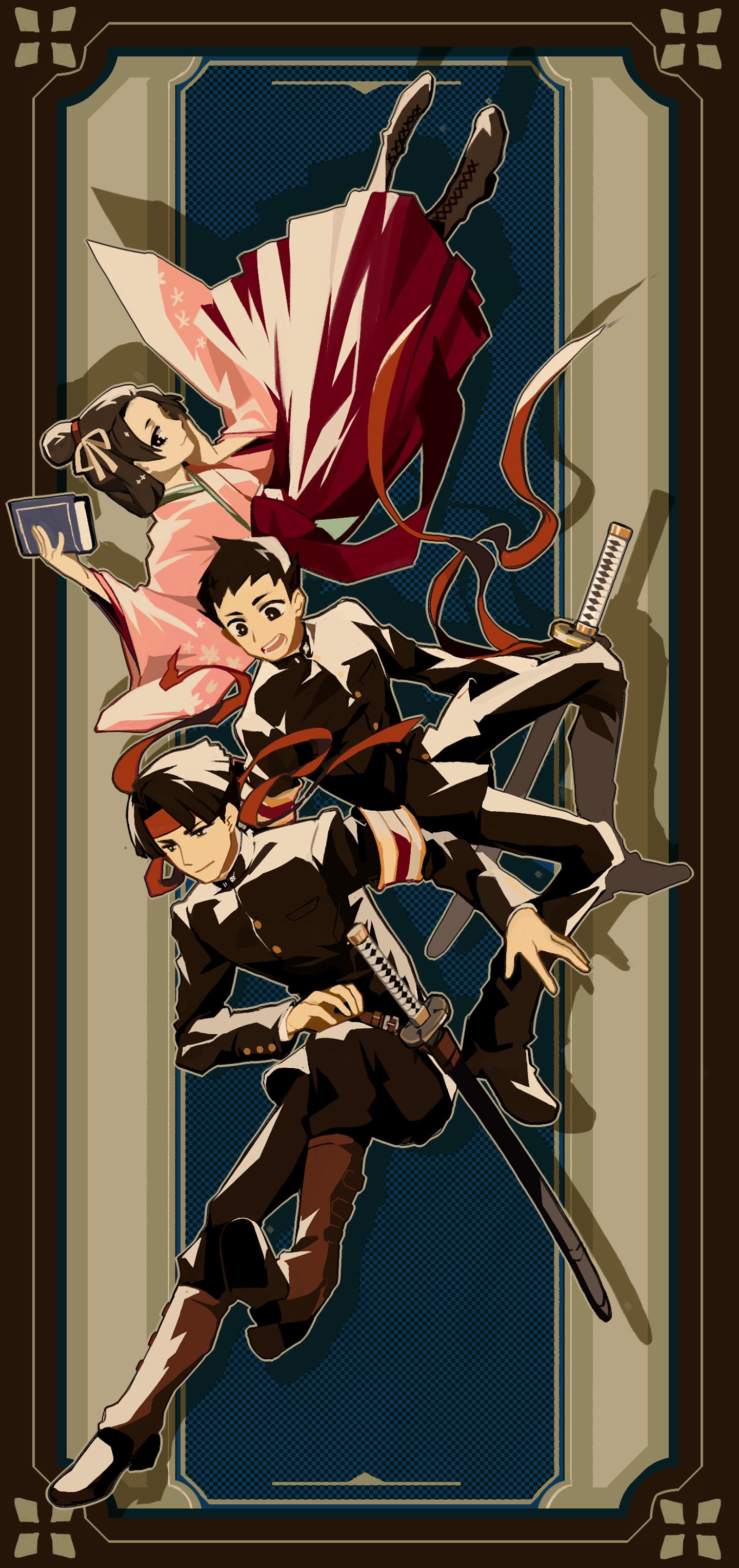 留学生们插画图片壁纸