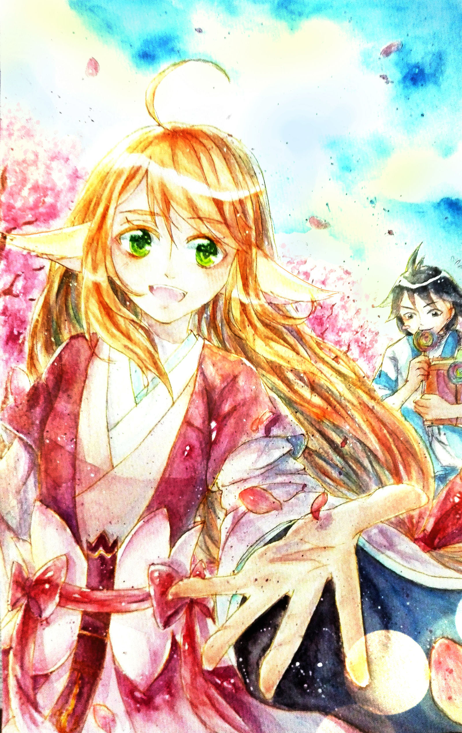涂山苏苏x白月初插画图片壁纸